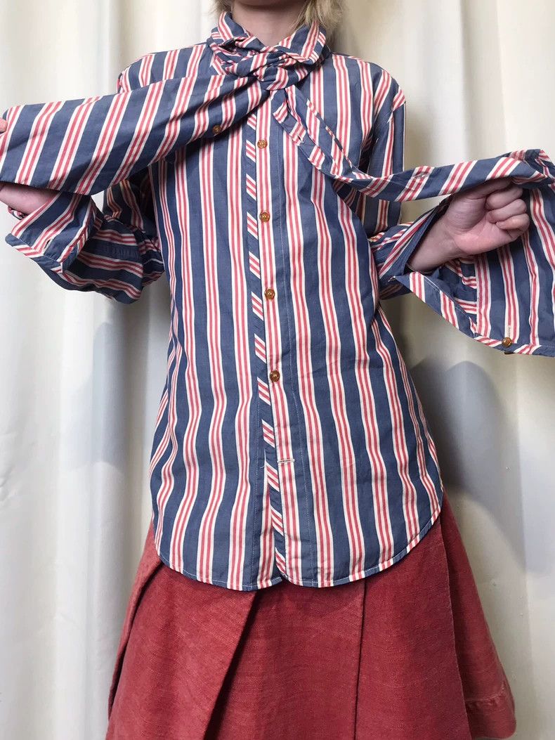 Vivienne Westwood Vivienne Westwood Striped striped tie shirt Size M / US 6-8 / IT 42-44 - 7 Thumbnail