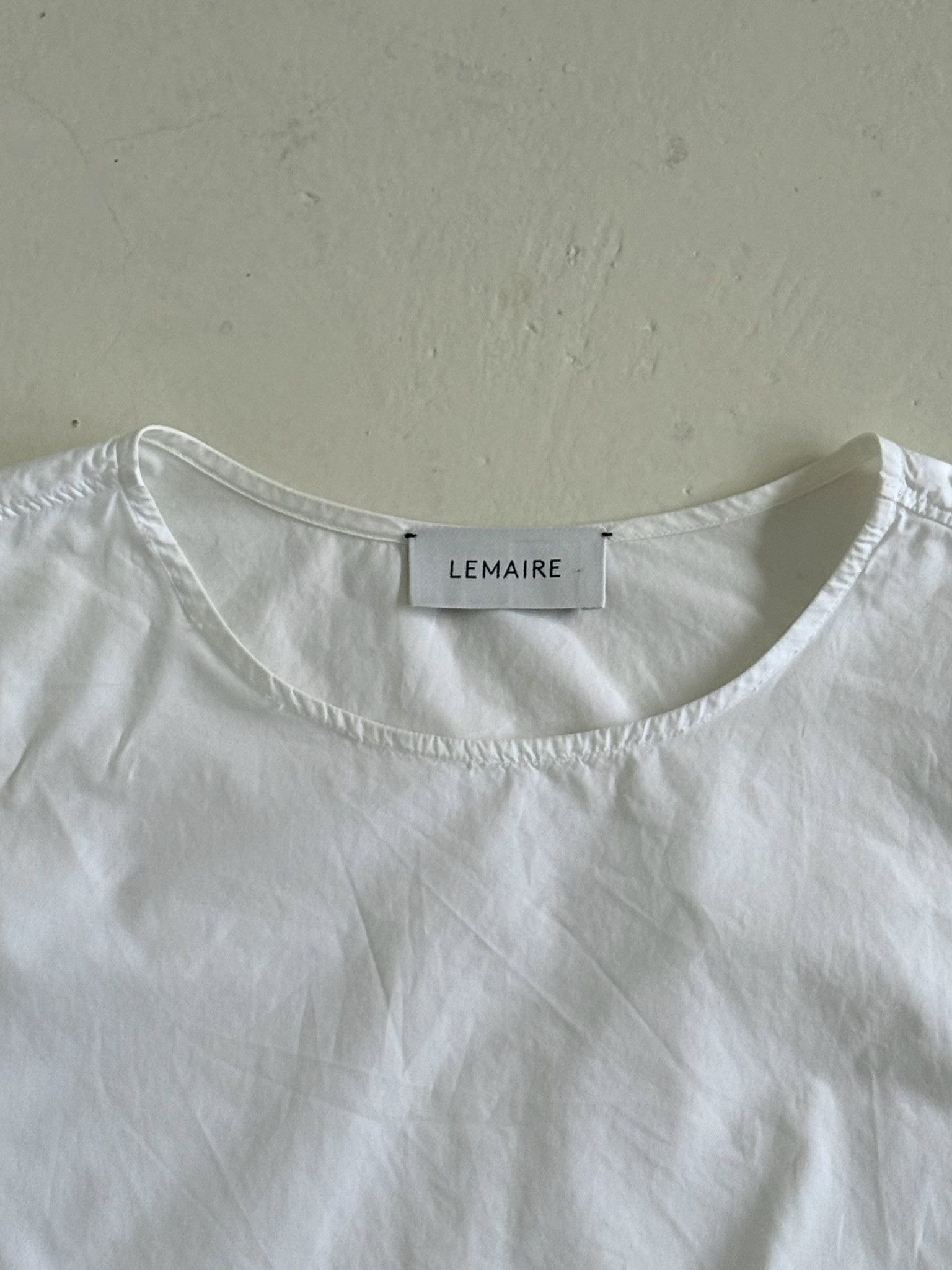 Lemaire Lemaire Poplin Short-Sleeved T-Shirt Hemmed Neckline Size US S / EU 44-46 / 1 - 2 Thumbnail
