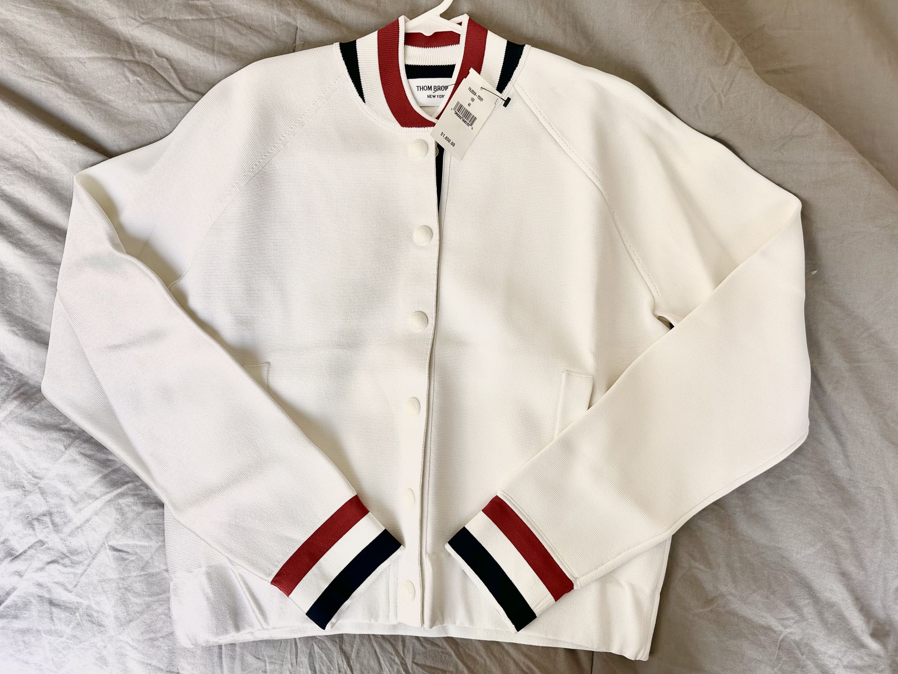 Thom Browne Thom Browne RWB Stripe Bomber Jacket Size S / US 4 / IT 40 - 3 Thumbnail