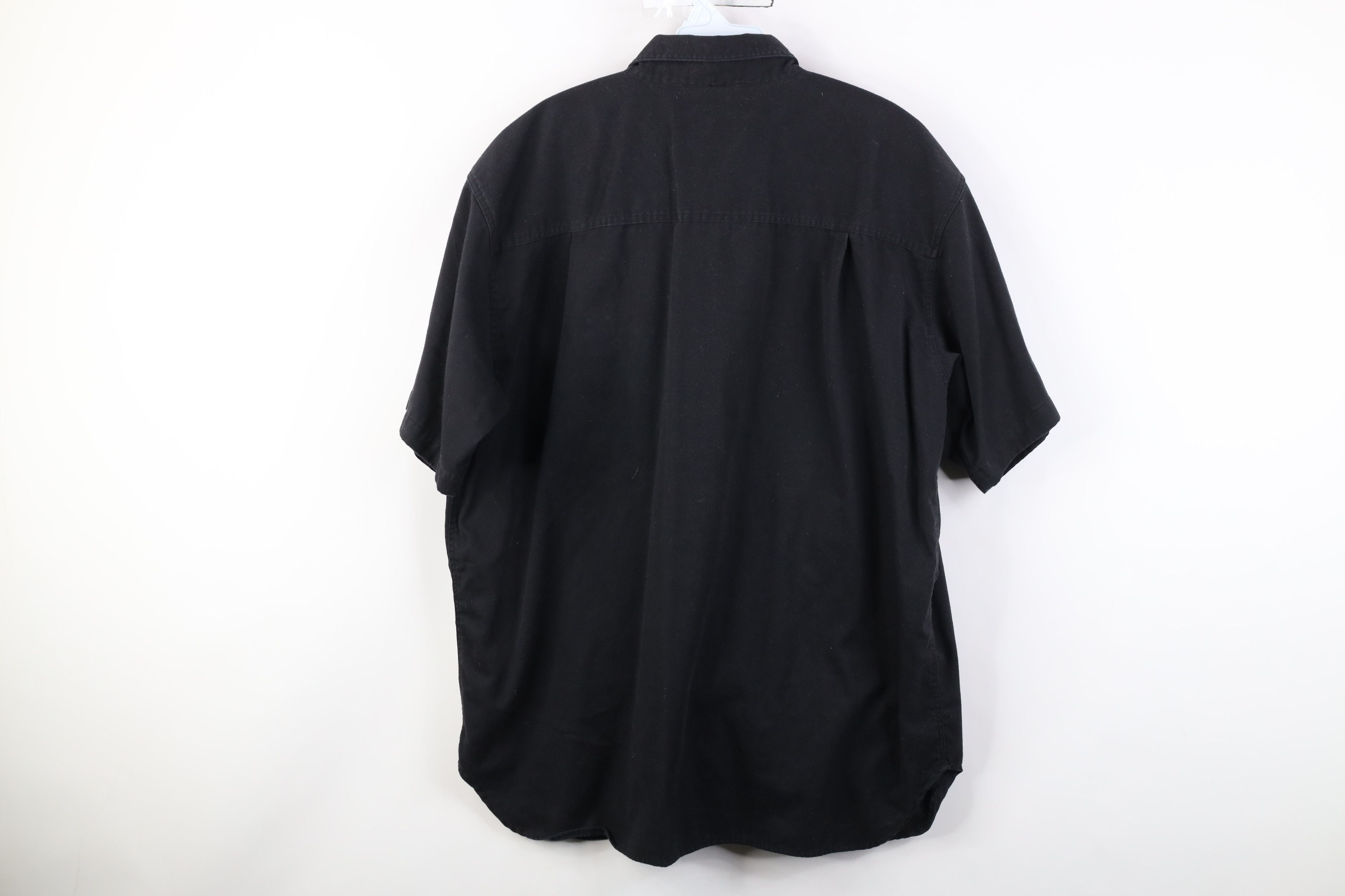 Vintage Vintage 90s Streetwear Short Sleeve Button Down Shirt Black Size US XL / EU 56 / 4 - 10 Thumbnail
