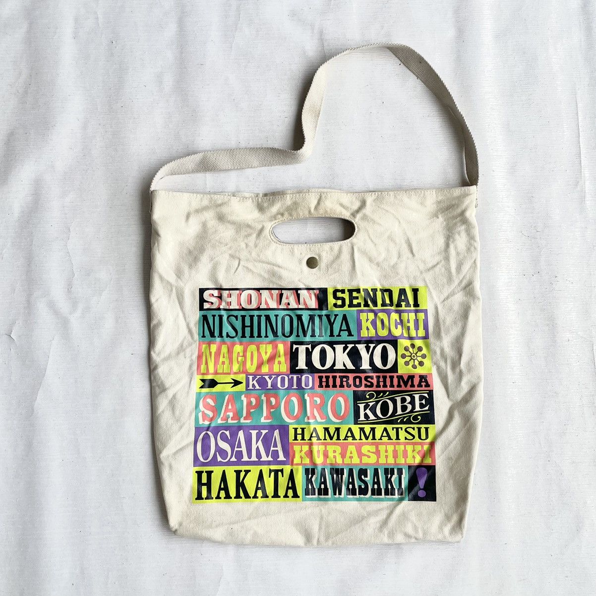 Japanese Brand Junk Store City of Japan Print Tote Bag Size ONE SIZE - 2 Thumbnail