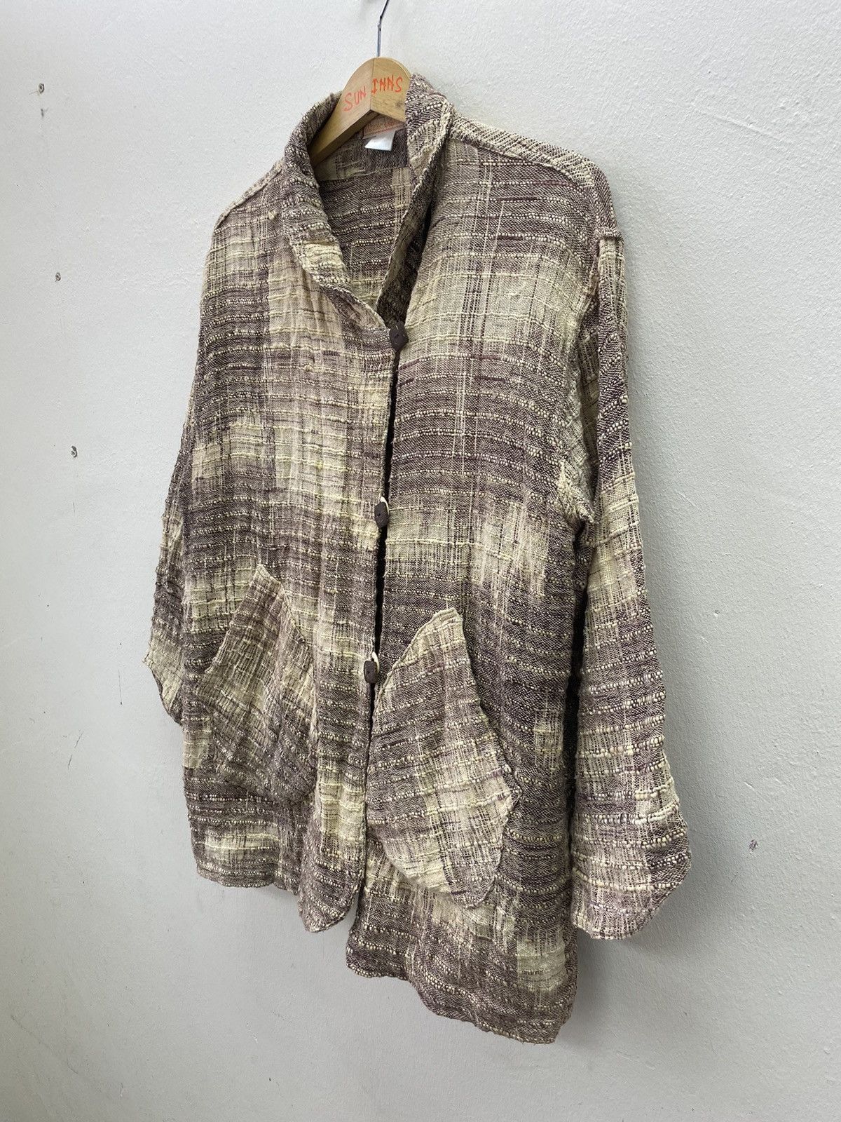 If Six Was Nine × Le Grande Bleu (L.G.B.) Vtg Ethnie Label kapital style Classic Jacket Size US L / EU 52-54 / 3 - 4 Thumbnail
