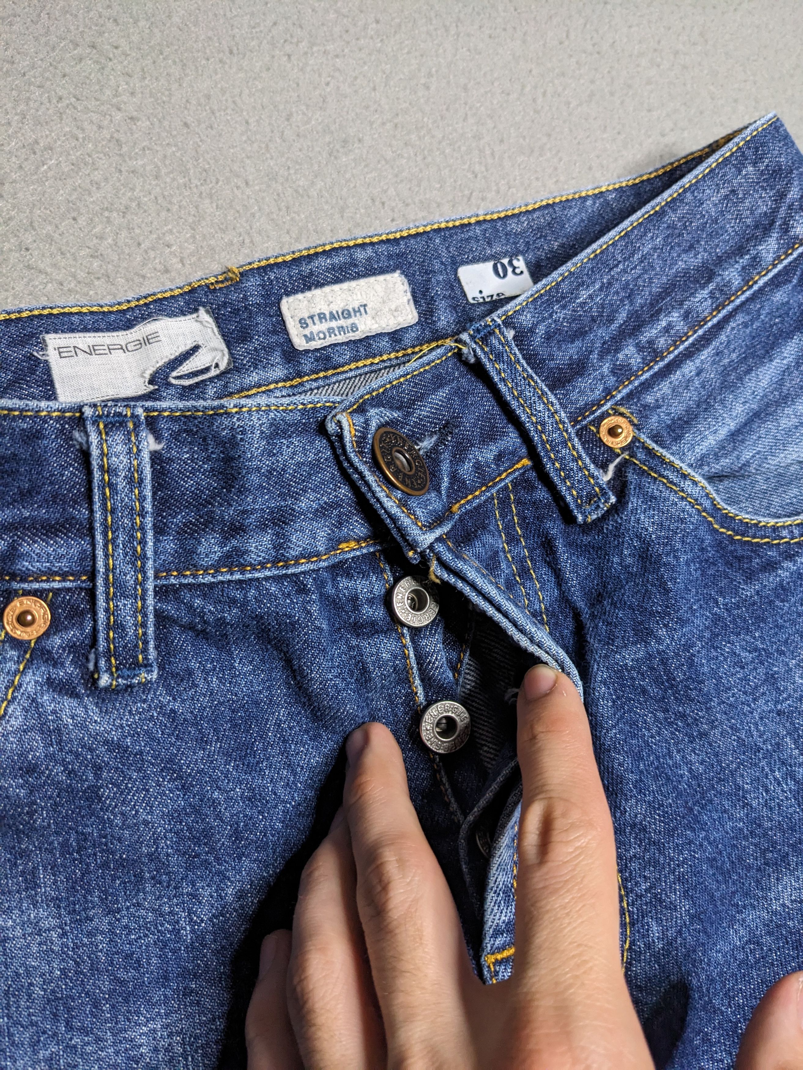 Energie VTG Energie Jeans Morris Straight 30x32 Y2K Button Fly Italy Size US 30 / EU 46 - 5 Thumbnail