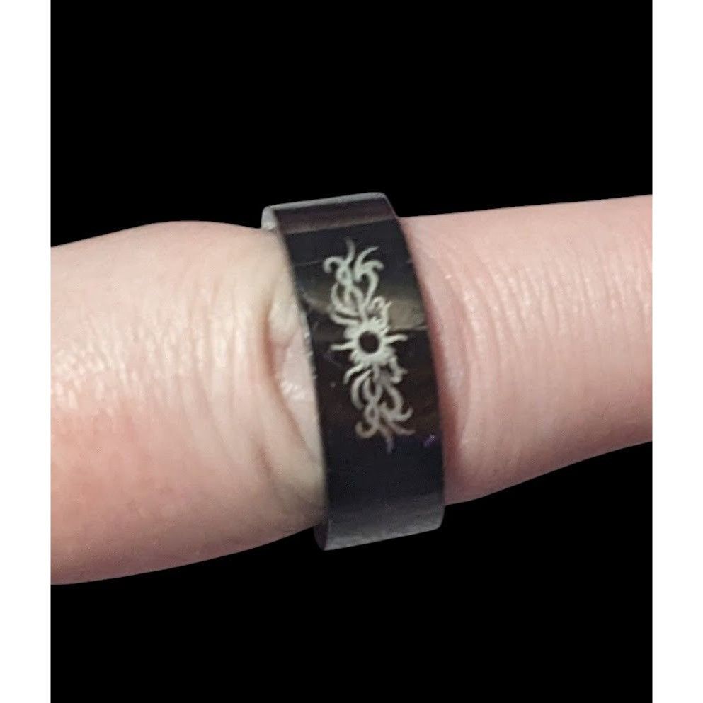 Other Black Stainless Steel Tribal Sun Design 316L Ring Size 10 1/ Size ONE SIZE - 6 Thumbnail