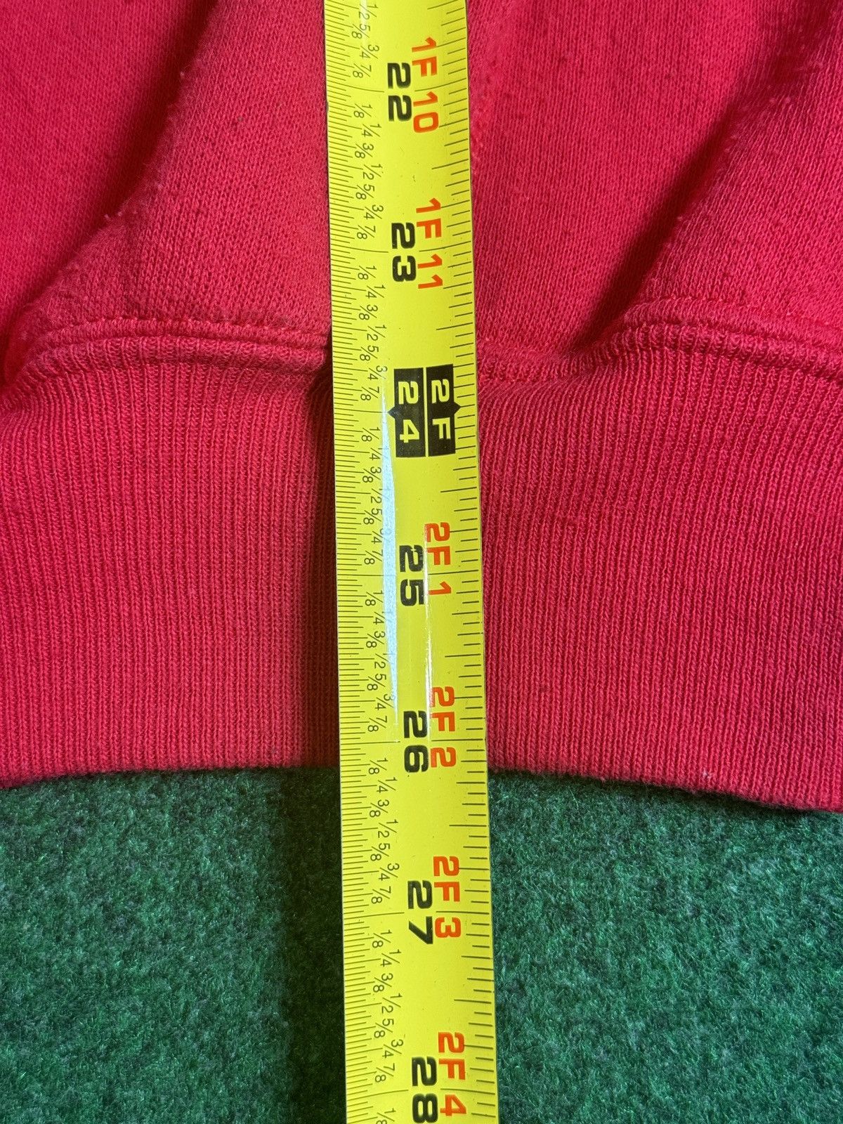 Lee × Vintage Vtg 90s Blank Raglan Minimalist Red Lee Midweight Hoodie Size US M / EU 48-50 / 2 - 6 Thumbnail