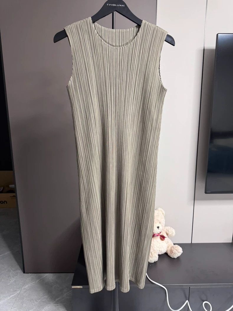 Issey Miyake issey miyake size:3 Cotton and linen grey dress Size XXS / US 00 / IT 34 - 1 Thumbnail