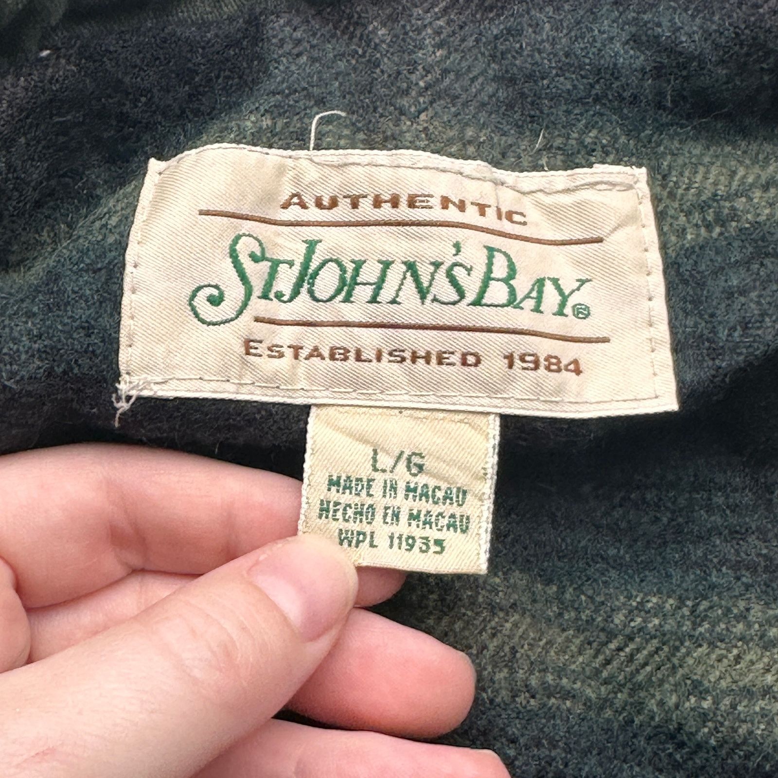 St. Johns Bay Vintage St Johns Bay Flannel Plaid Chore Field Coat Mens L Size US L / EU 52-54 / 3 - 3 Thumbnail