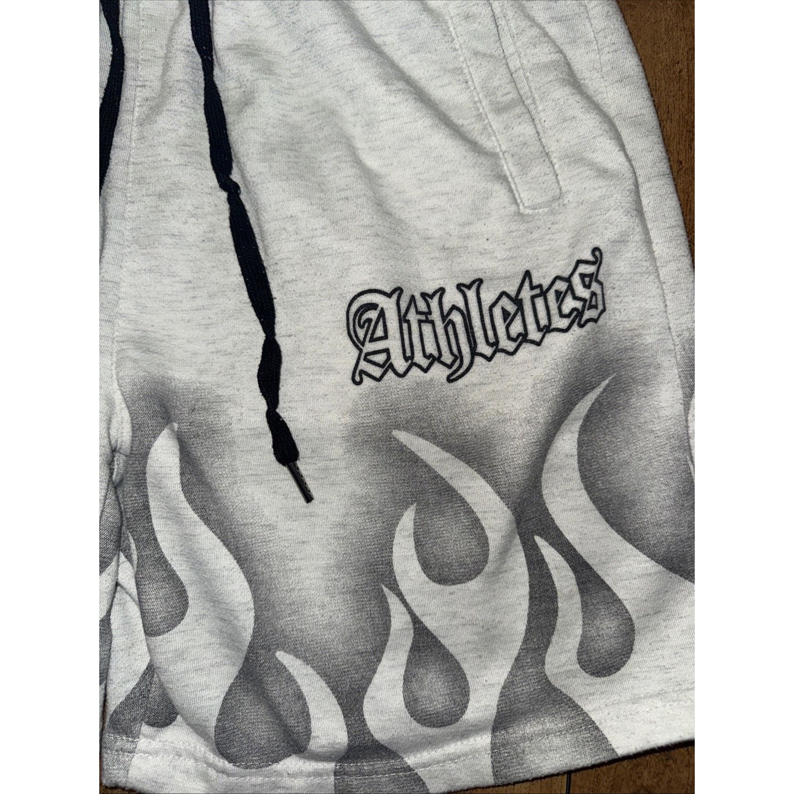 Vintage Athletics Gray Sweat Shorts w/ Flame Graphic Men’s S 28” Size US 28 / EU 44 - 2 Thumbnail