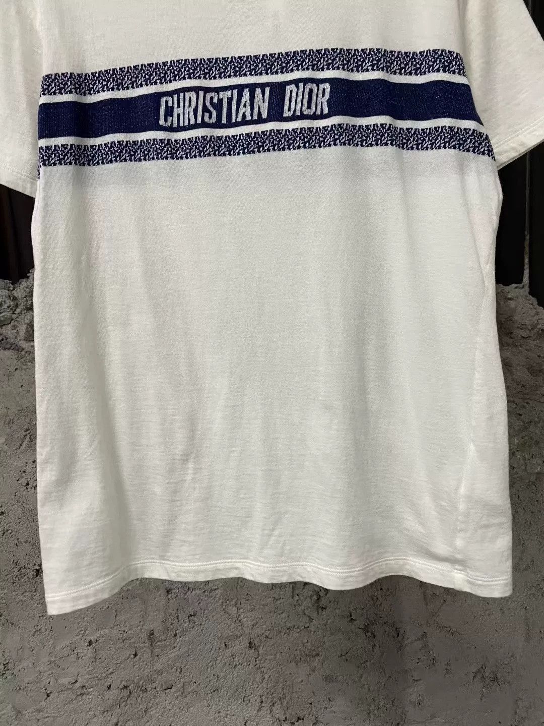 Dior Dior Blue White Classic Stripe Slogan Tee Size US M / EU 48-50 / 2 - 4 Thumbnail