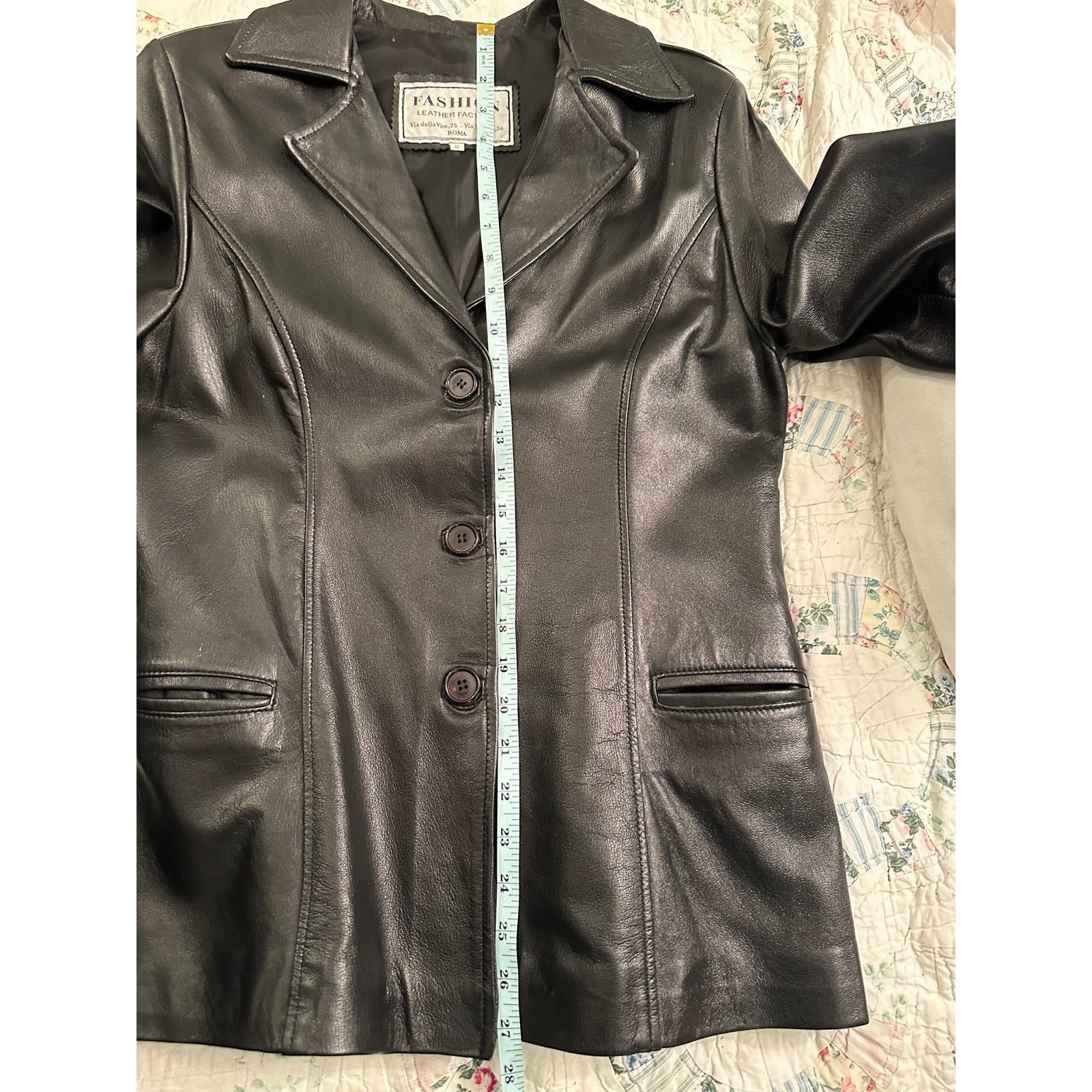 Vintage VINTAGE BLACK ITALIAN LEATHER BLAZER PEAJACKET PEACOAT M Size M / US 6-8 / IT 42-44 - 7 Thumbnail