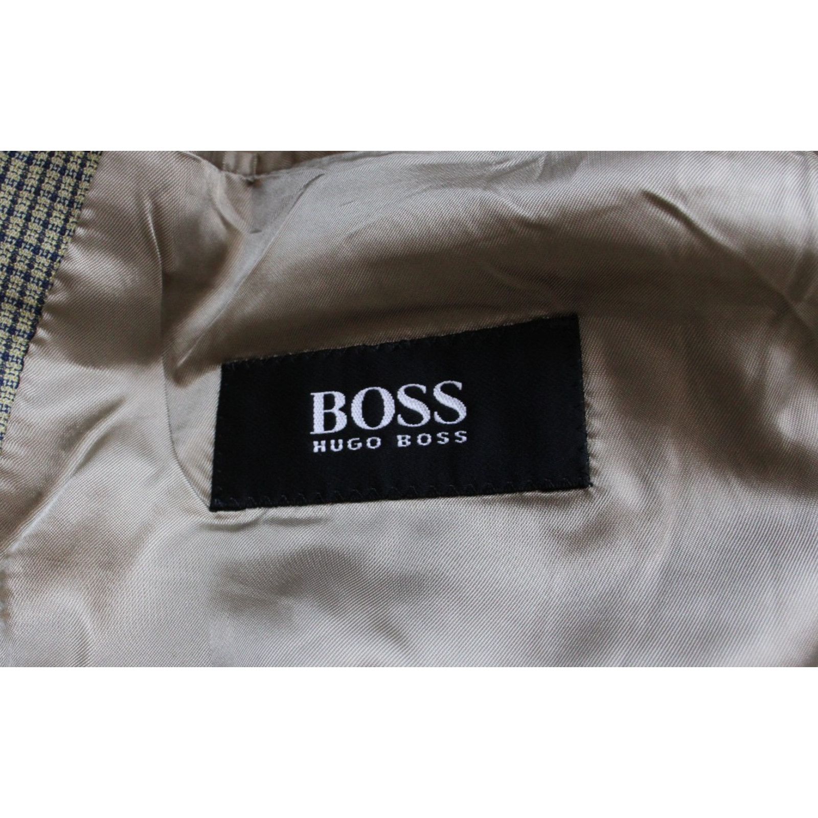 Hugo Boss Hugo Boss Blazer Mens 40R Checkered 100% Wool 2 Button Size 40R - 6 Thumbnail
