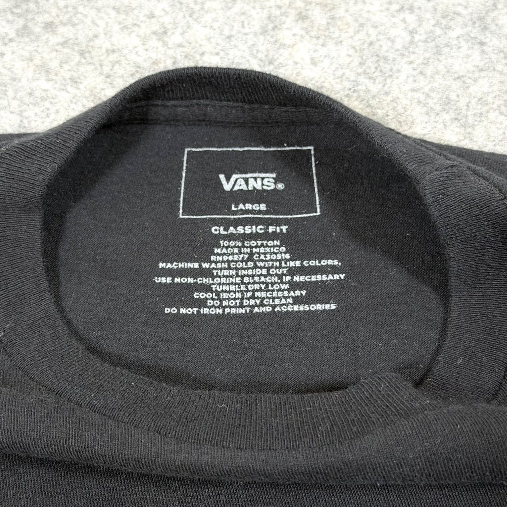 Vans VANS Classic Casual Graphic Print Long Sleeve Shirt Men L Black Size US L / EU 52-54 / 3 - 3 Thumbnail