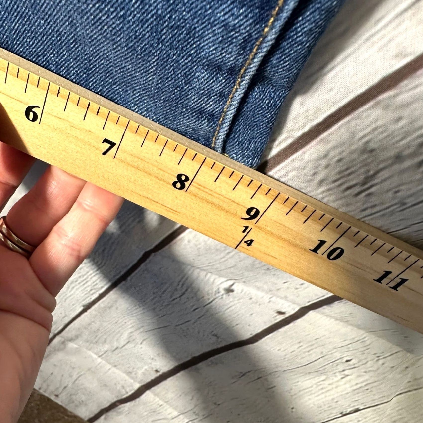 Vintage VINTAGE? Driftwood Rosie Classic Fit Flare Jeans Medium Wash High Rise Front Pocket 25x34 Womens Jeans Virginia? Size 42" / US 20 - 4 Thumbnail