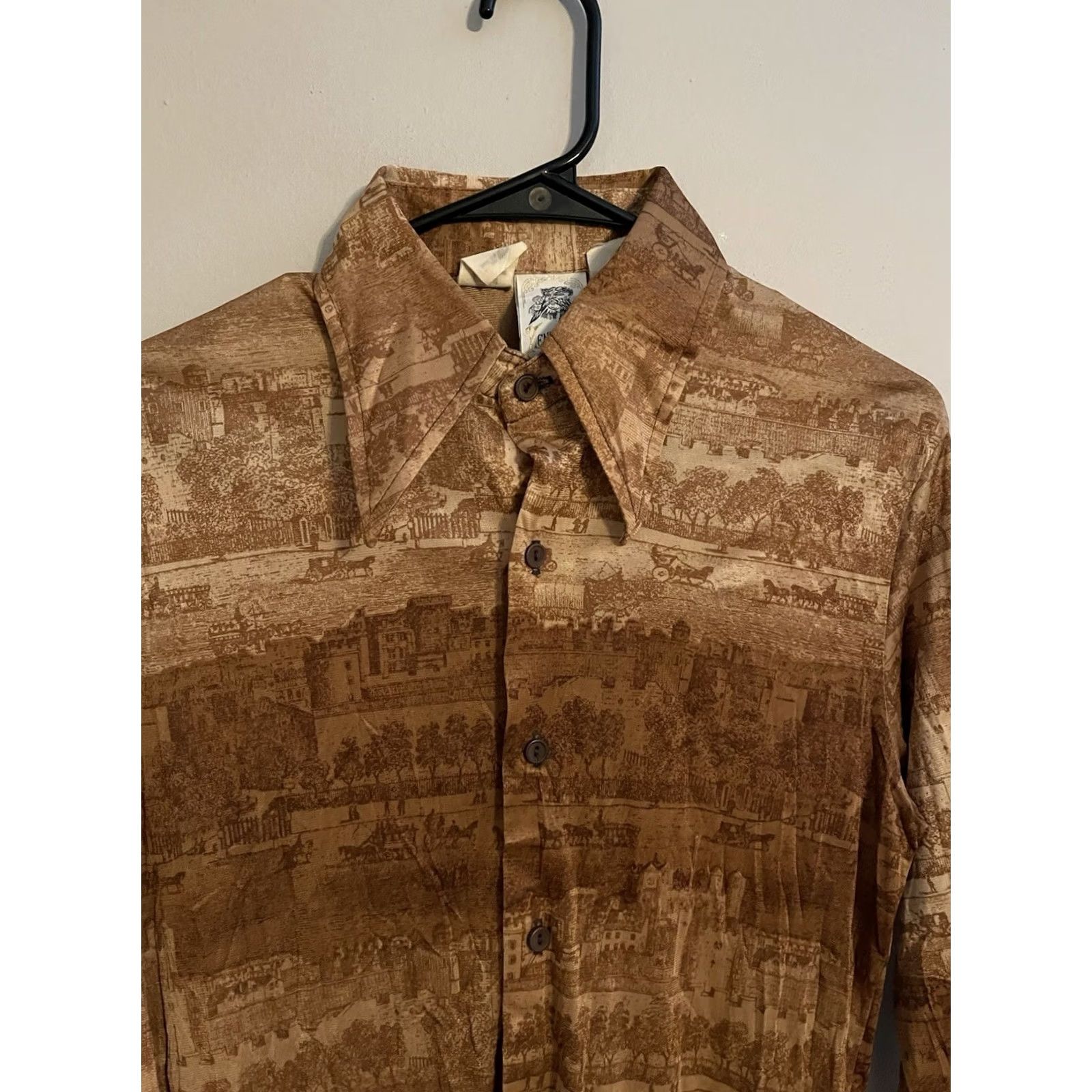 Vintage VINTAGE Kennington Shirt Men's M California Western Horse Carriage Disco 70s Size US M / EU 48-50 / 2 - 2 Thumbnail