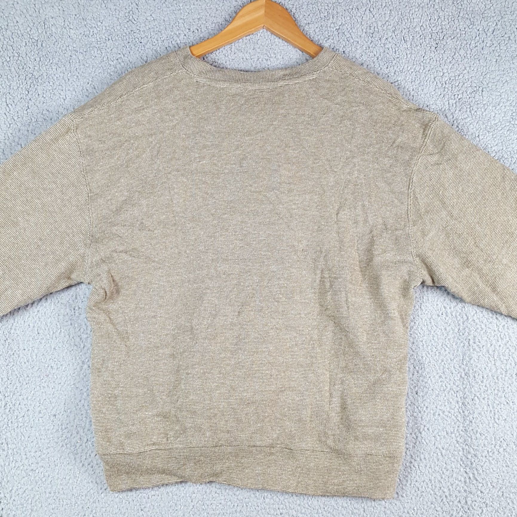 Vintage VINTAGE Tehama Beige Tight Knit Lined Preppy Sweater Men's Size L Golf Pullover Grampa Size US L / EU 52-54 / 3 - 6 Thumbnail