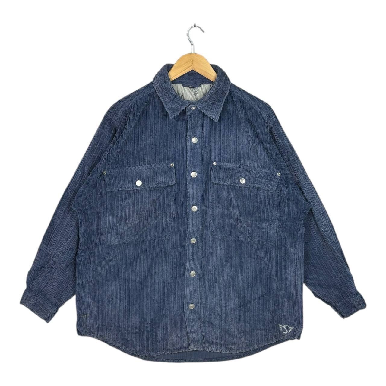 Vintage Vintage Sims Snowboards 90s Corduroy Shacket Work Shirt XL Size US XL / EU 56 / 4 - 1 Thumbnail