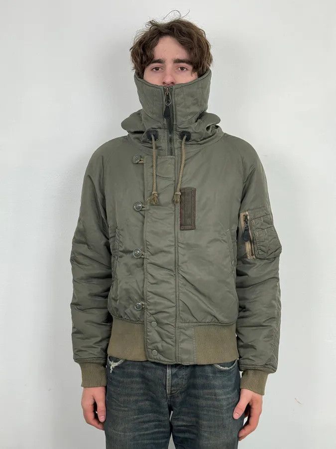 Polo Ralph Lauren 2010s Ralph Lauren Green Aviator Detachable Hood Bomber Jacket Size US M / EU 48-50 / 2 - 4 Thumbnail