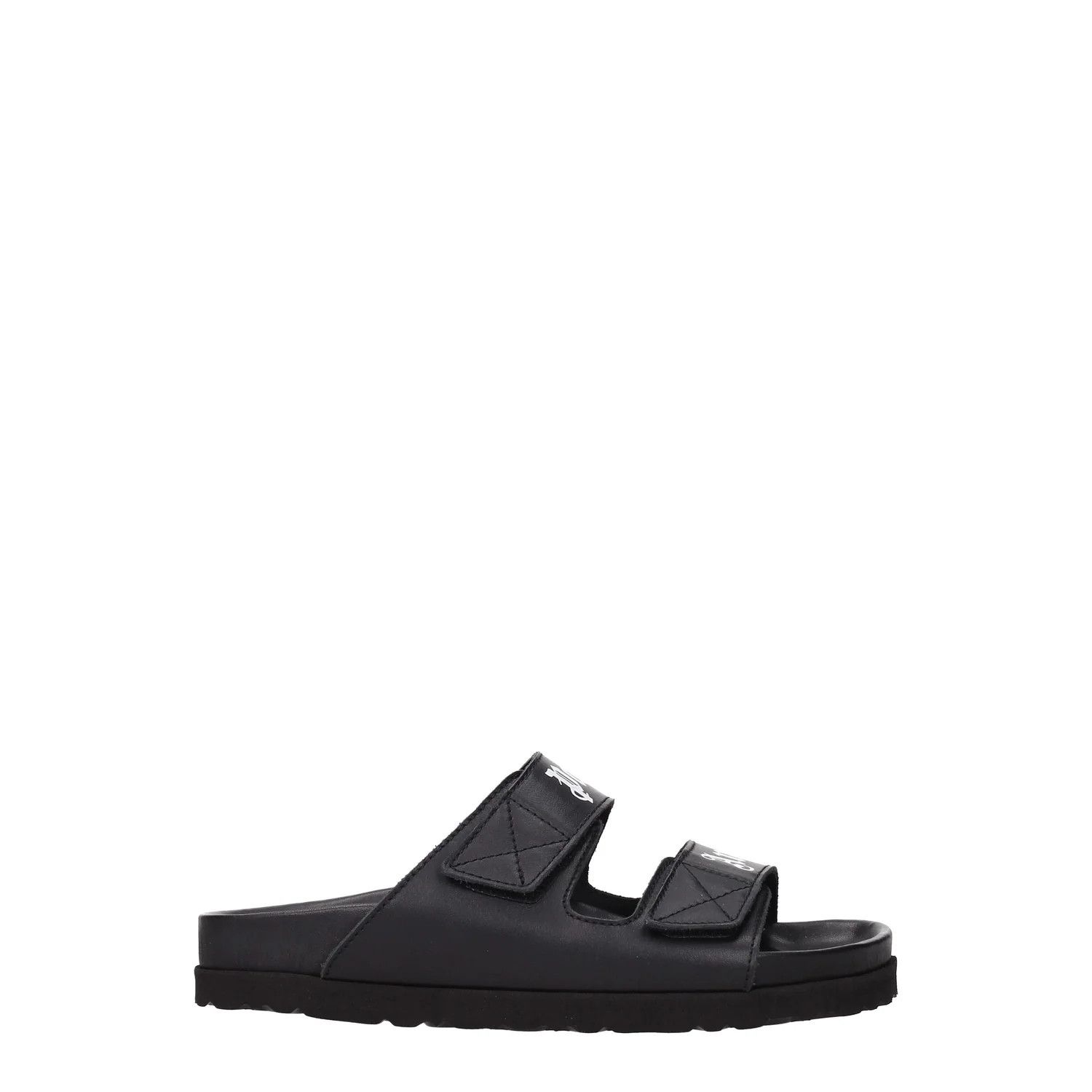 ob1o1e1124 Leather Slippers and Clogs in Black