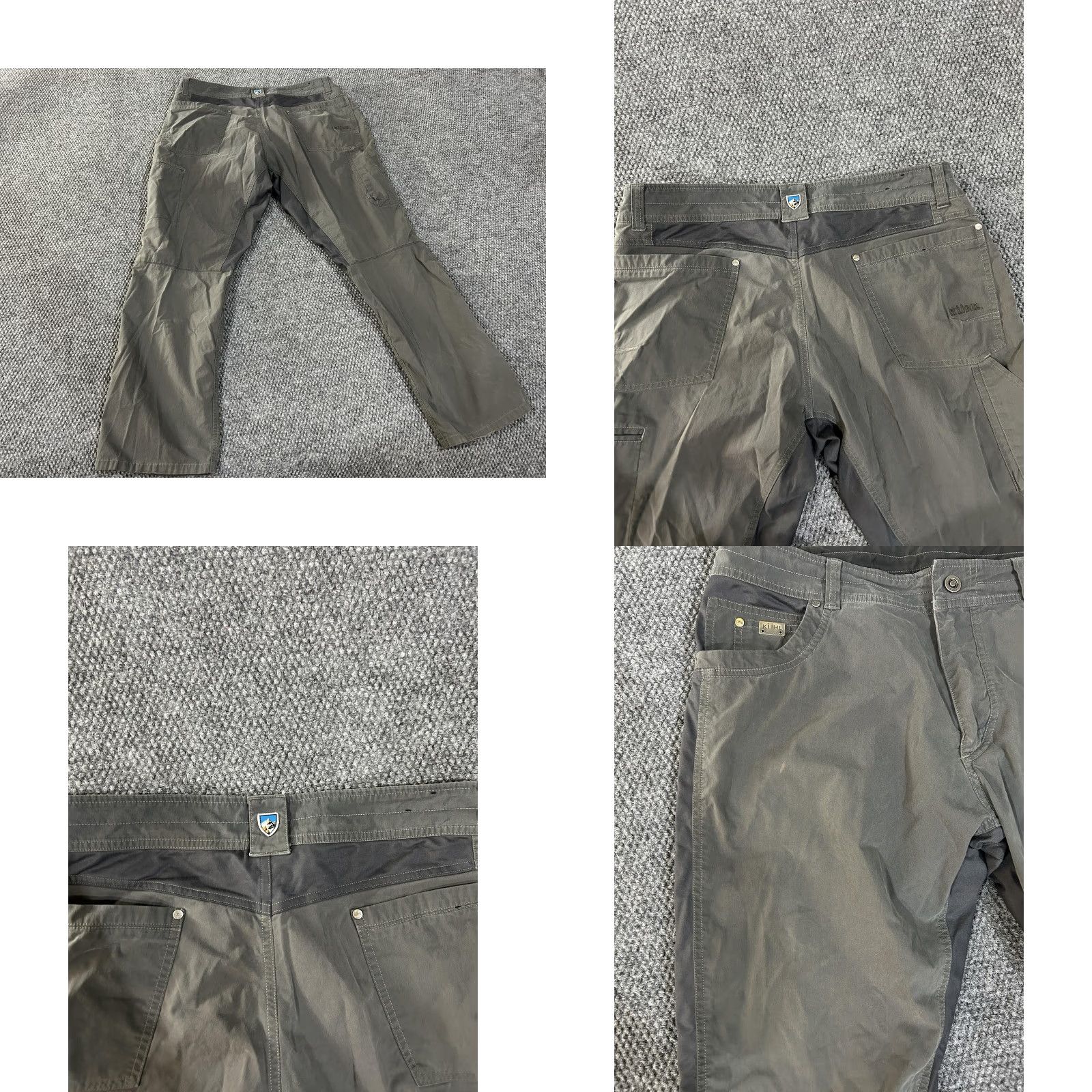 Vintage Kuhl Mens Cargo Pants 36x30 Gray Stretch Outdoor Hiking Travel Workwear Casual Five-Pocket Design Size US 36 / EU 52 - 8 Thumbnail