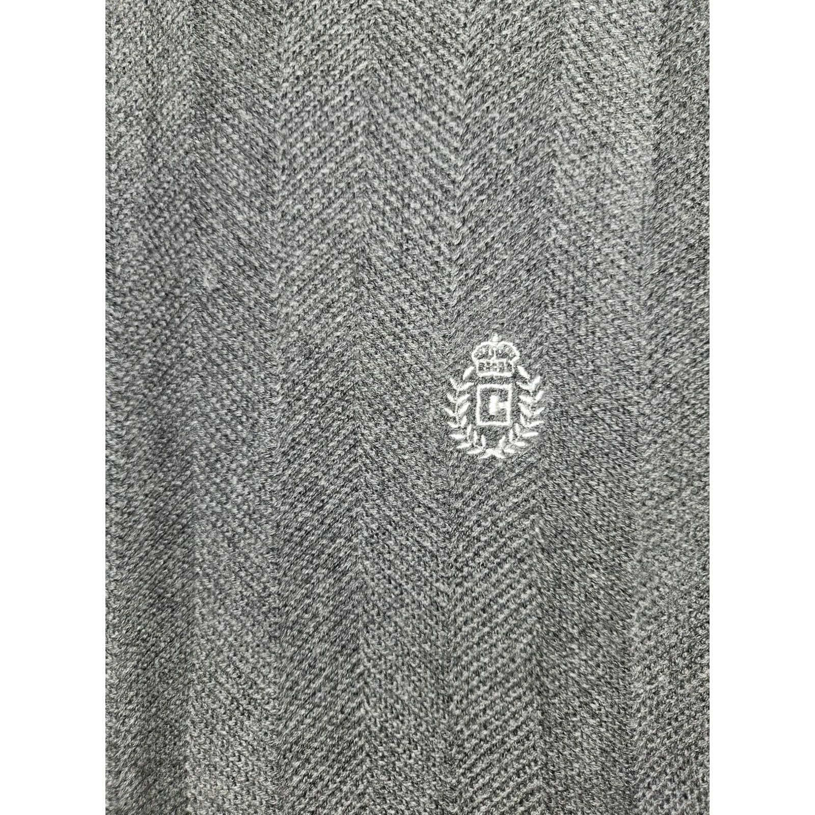 Chaps Chaps Mens Large Gray Cotton Herringbone Crewneck Knit Pullover Sweatshirt Sweater Knit Casual Pullover Size US L / EU 52-54 / 3 - 6 Thumbnail