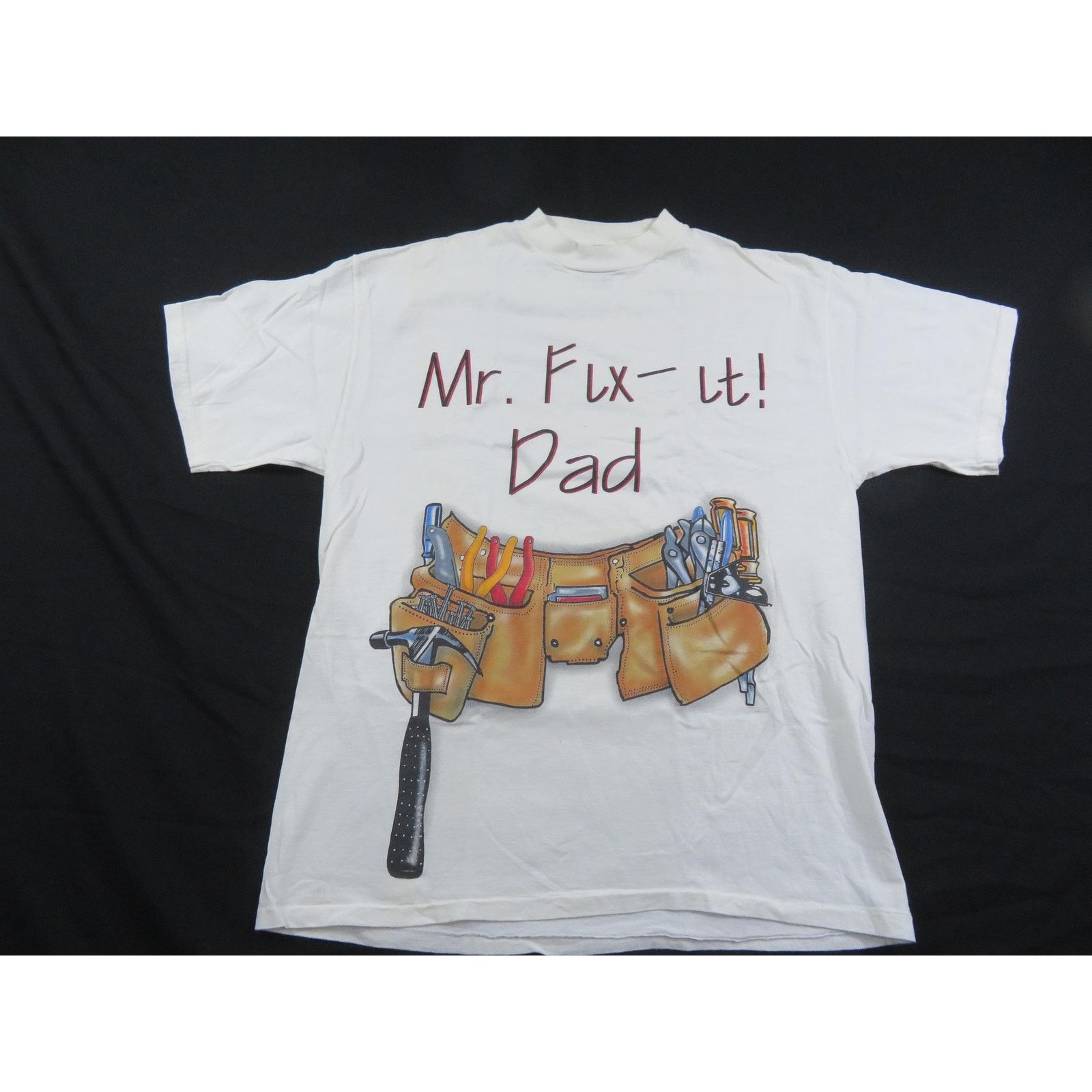Other Mr. Fix-It Dad Funny Tool Belt Graphic T-Shirt Sz L 1990s Size US L / EU 52-54 / 3 - 1 Thumbnail