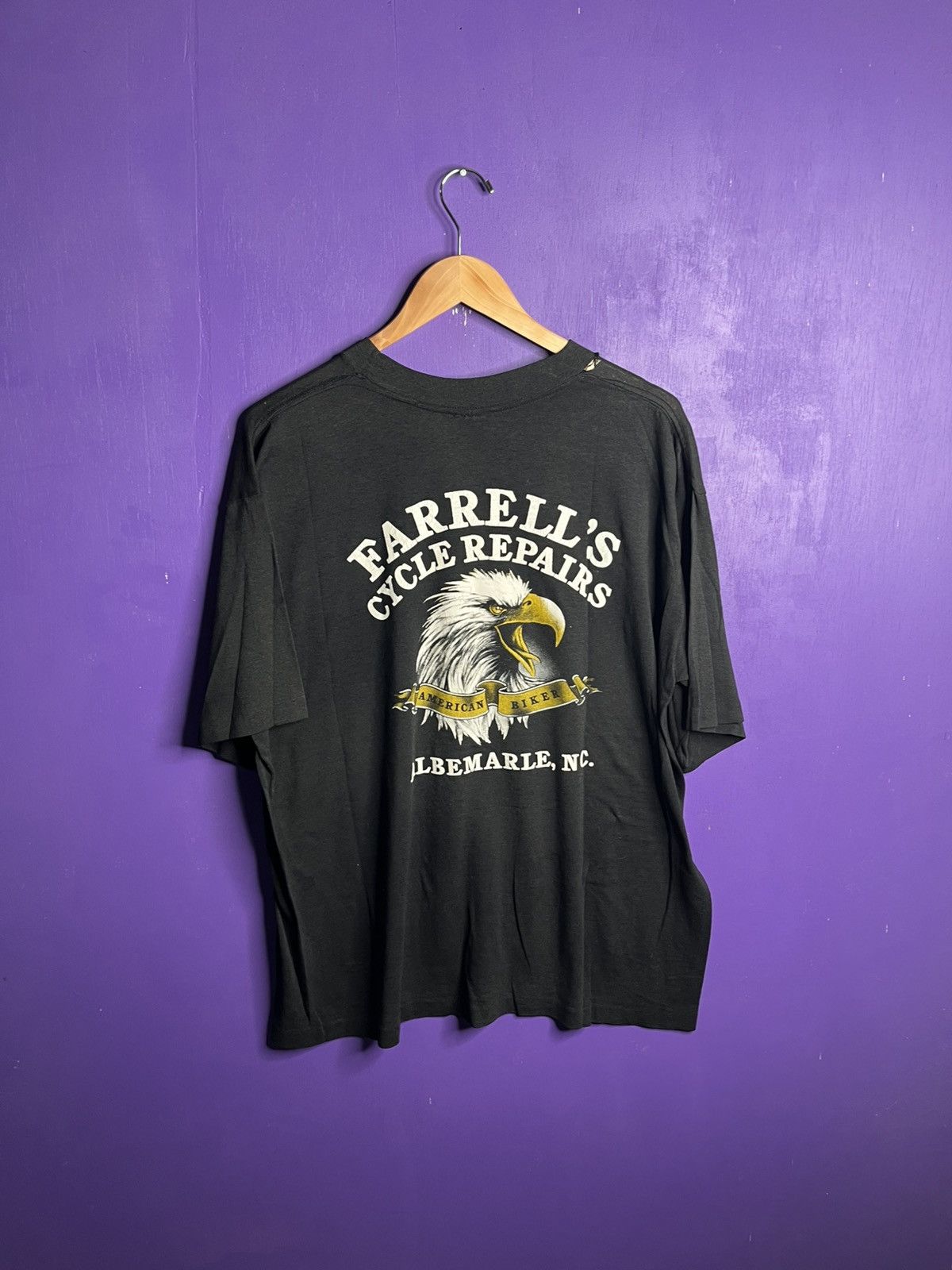 Harley Davidson × Vintage Vintage 80s Harley Davidson wings logo t-shirt Size US XL / EU 56 / 4 - 2 Thumbnail