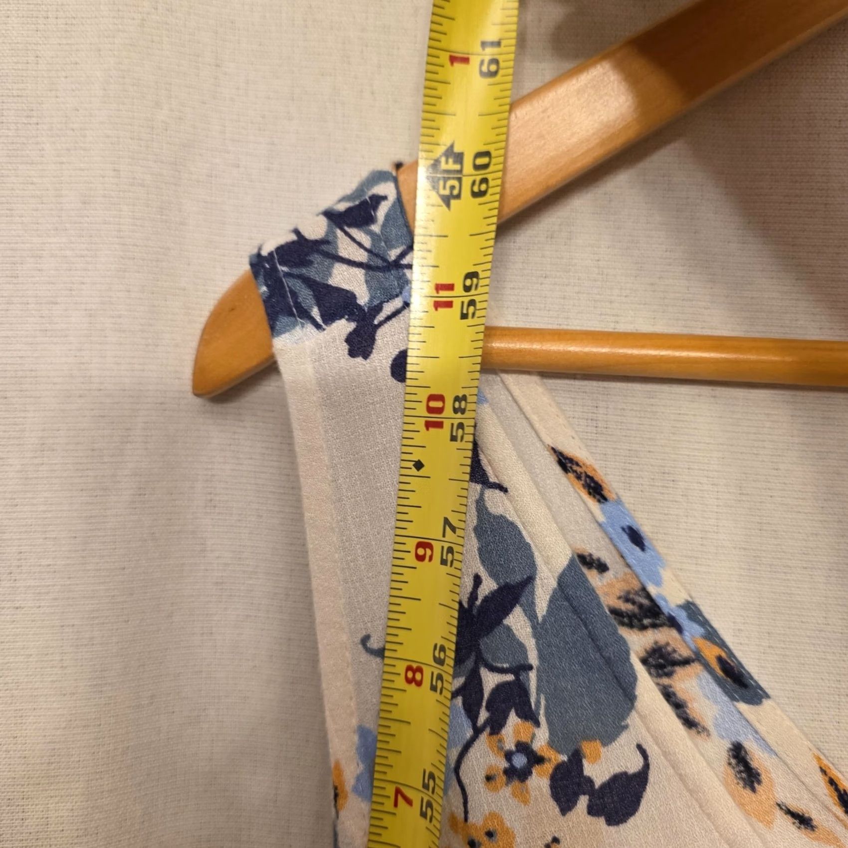 Lucky Brand Lucky Brand Dress Womens Large White Blue Floral V Neck Maxi Sundress Boho Lined Size L / US 10 / IT 46 - 5 Thumbnail