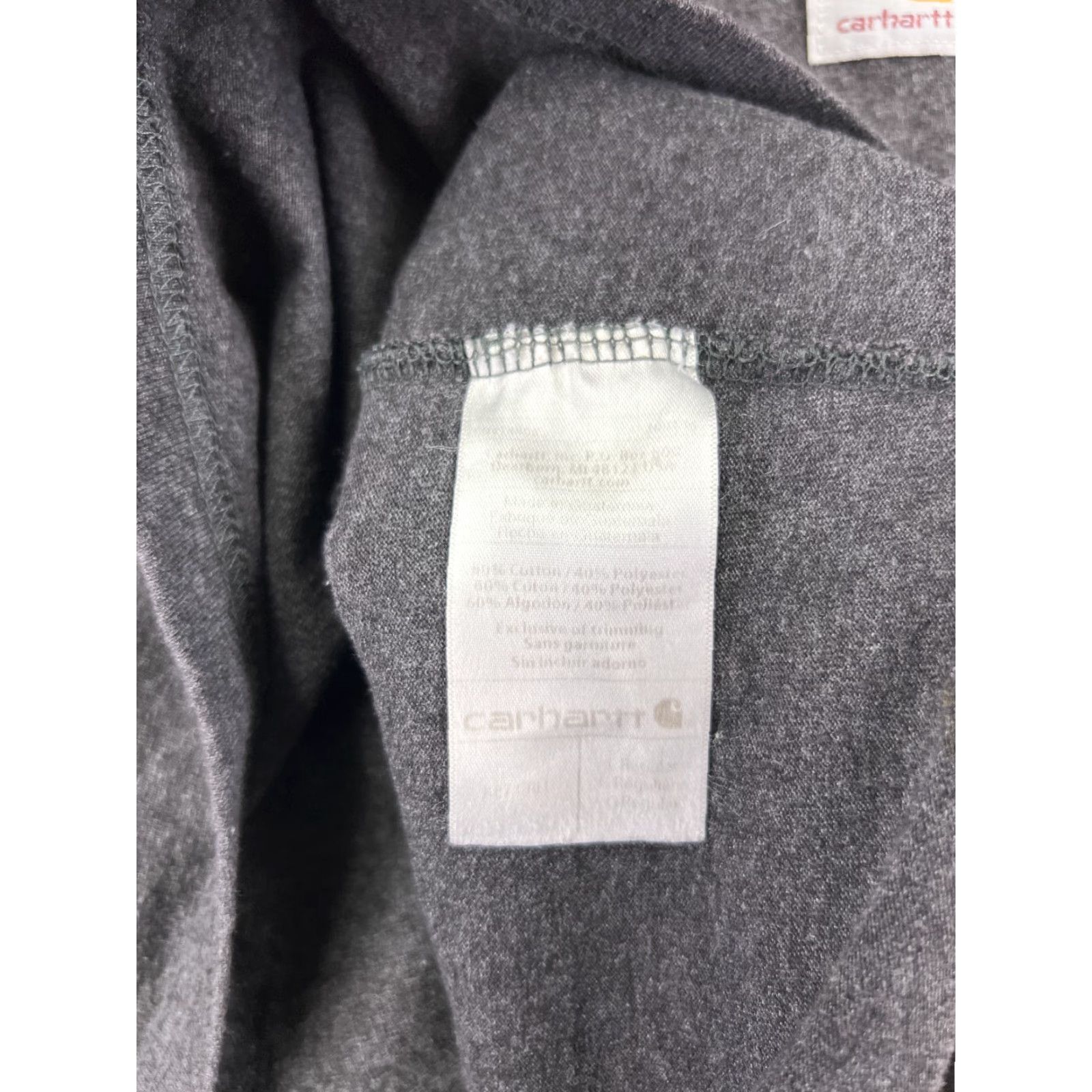 Carhartt Carhartt Shirt Mens Large Gray Short Sleeve Crew Neck Cotton Blend Pocket Size US L / EU 52-54 / 3 - 4 Thumbnail