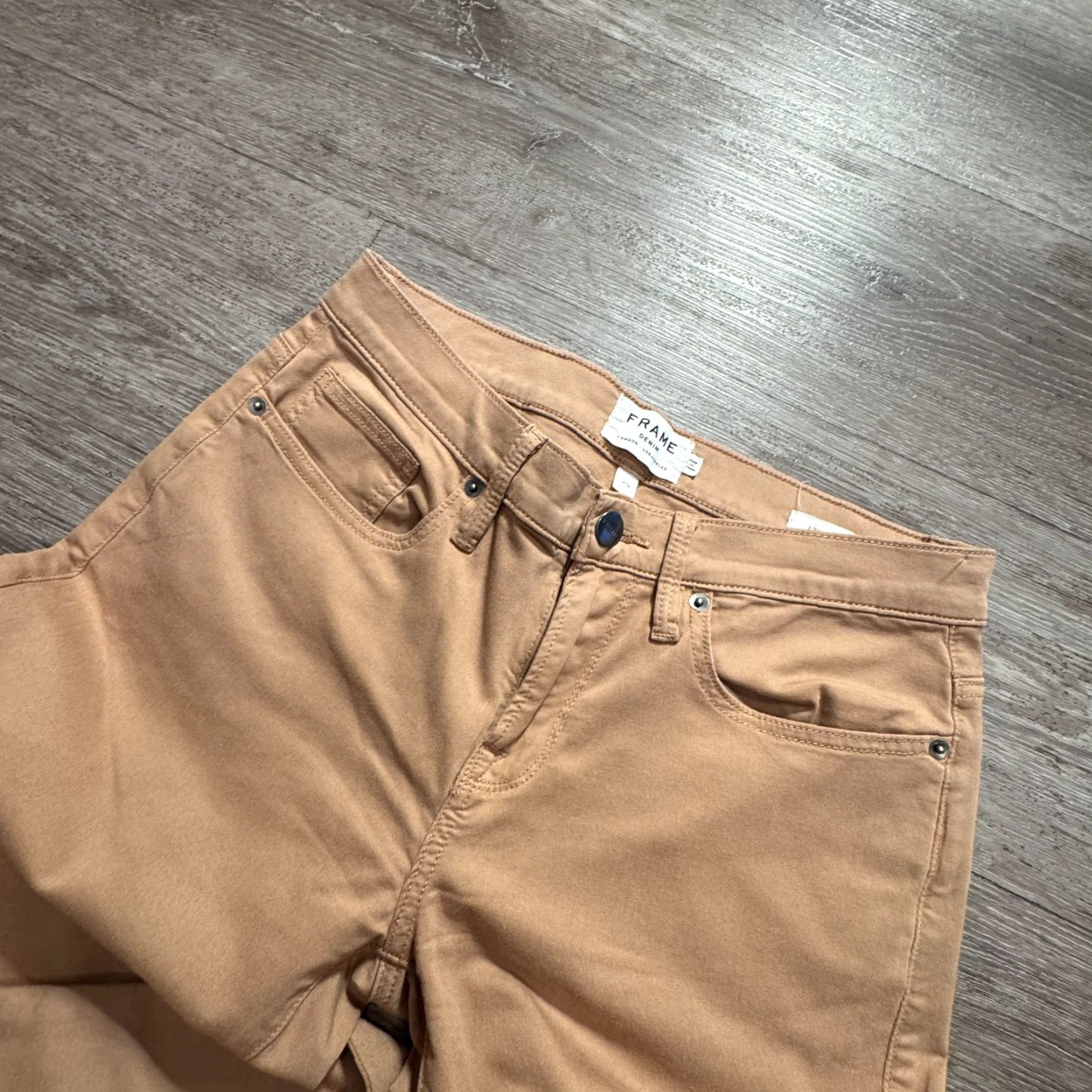 Frame FRAME Jeans Slim Straight 29 Beige Denim Cotton L'Homme 29x29 Adult Mens Jeans Size US 29 - 2 Thumbnail