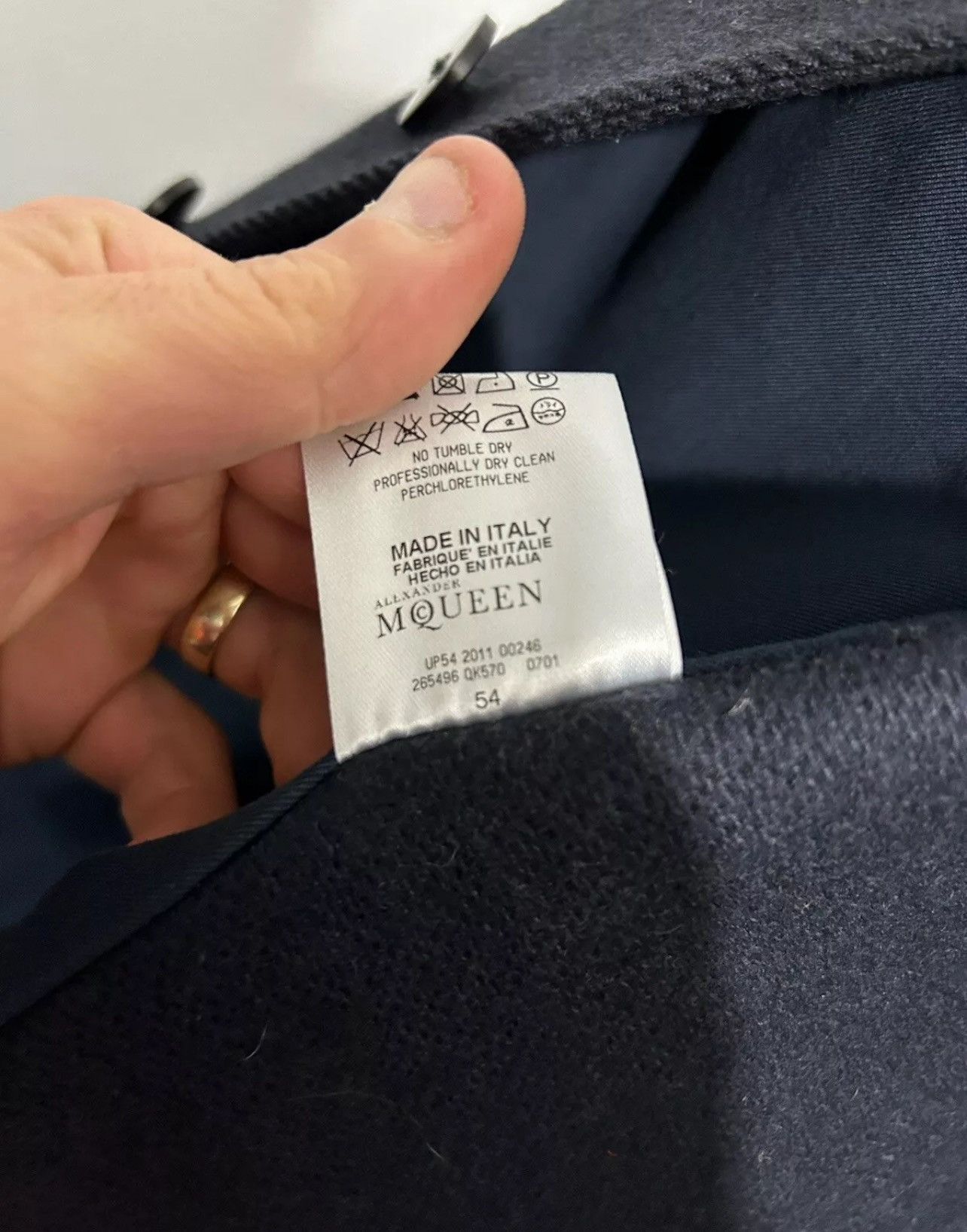 Alexander McQueen Alexander McQueen Dark Navy Double Breasted Coat Size EU 54 Size US L / EU 52-54 / 3 - 13 Thumbnail