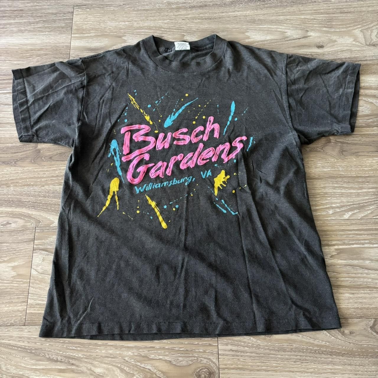Vintage Crazy Vintage 80s Faded Busch Gardens Single Stitch Graphic Tee! Size US L / EU 52-54 / 3 - 1 Thumbnail