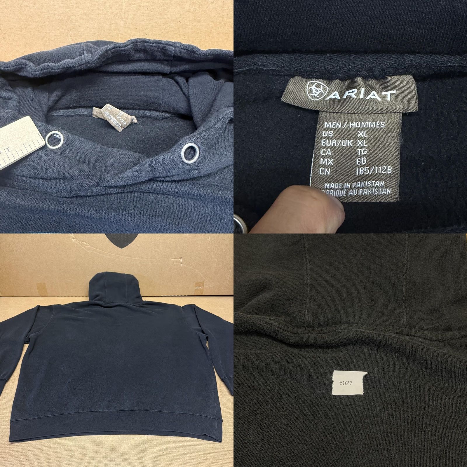 Ariat Ariat Hoodie Mens XL Navy Blue Western Graphic Pullover Fleece Shield Logo Size US XL / EU 56 / 4 - 8 Thumbnail