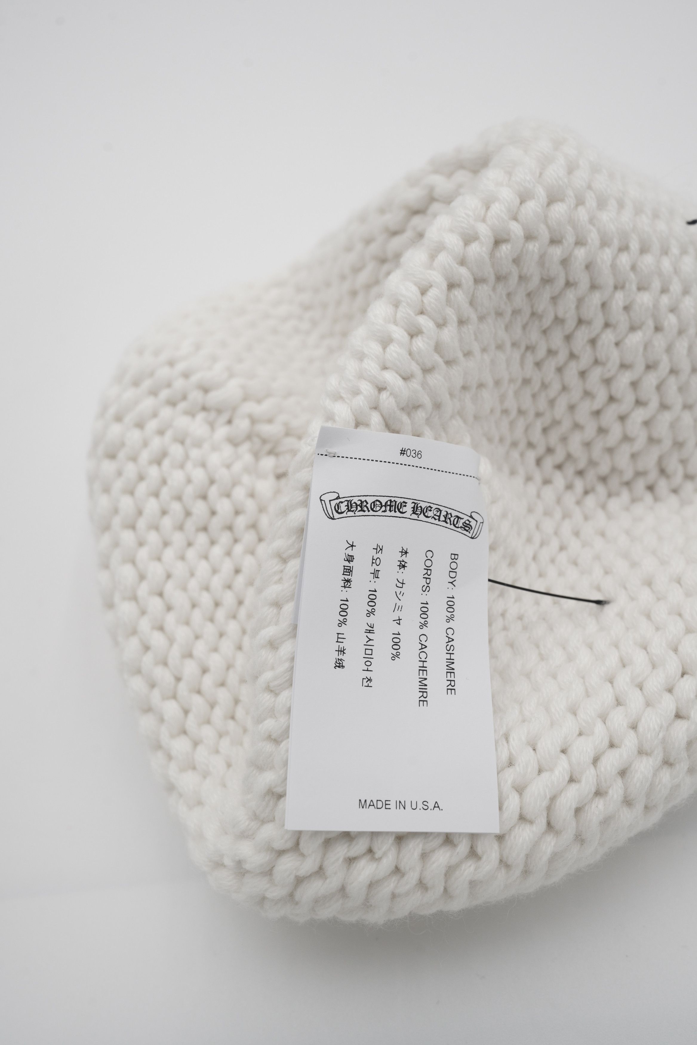 Chrome Hearts Chrome Hearts Cashmere Beaded Cross Beanie Size ONE SIZE - 5 Thumbnail