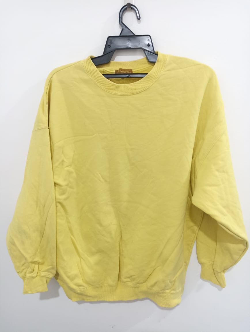 Lancel Vintage Lancel Yellow Sweatshirt Size US L / EU 52-54 / 3 - 1 Thumbnail