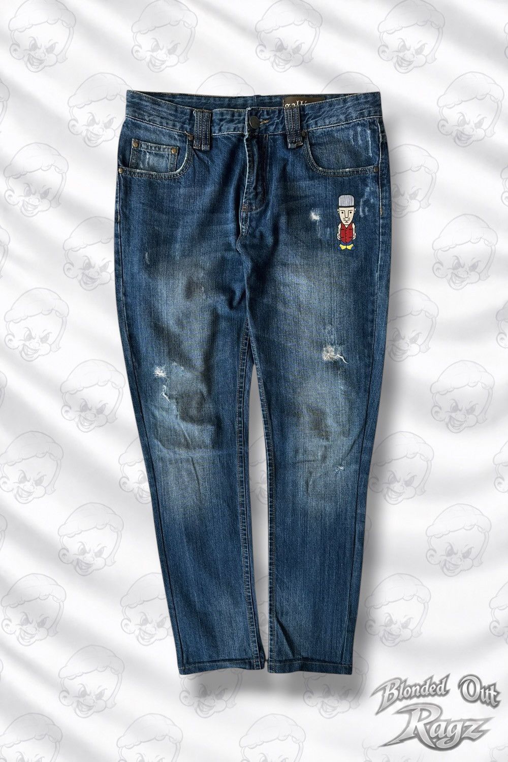 John Galliano Galliano Newspaper Skinny Denim Vintage Y2K Size US 34 / EU 50 - 2 Thumbnail