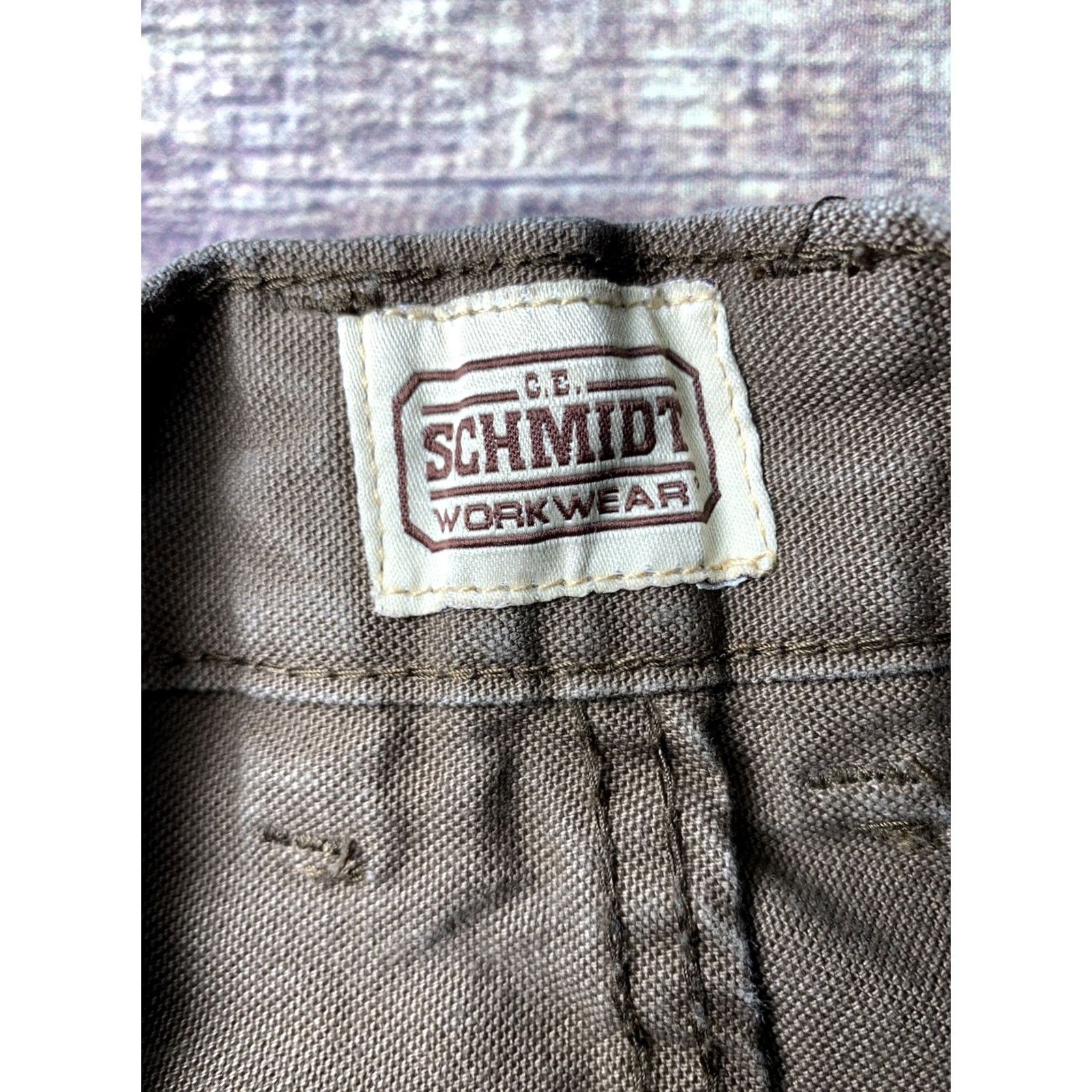 Vintage VINTAGE CE Schmidt Workwear Mens Carpenter Pants Jeans Brown 42x25 Premium Canvas Jeans Carpenter Pants Brown Mens Workwear 42x25 Canvas Brown Pants Size US 42 / EU 58 - 7 Thumbnail