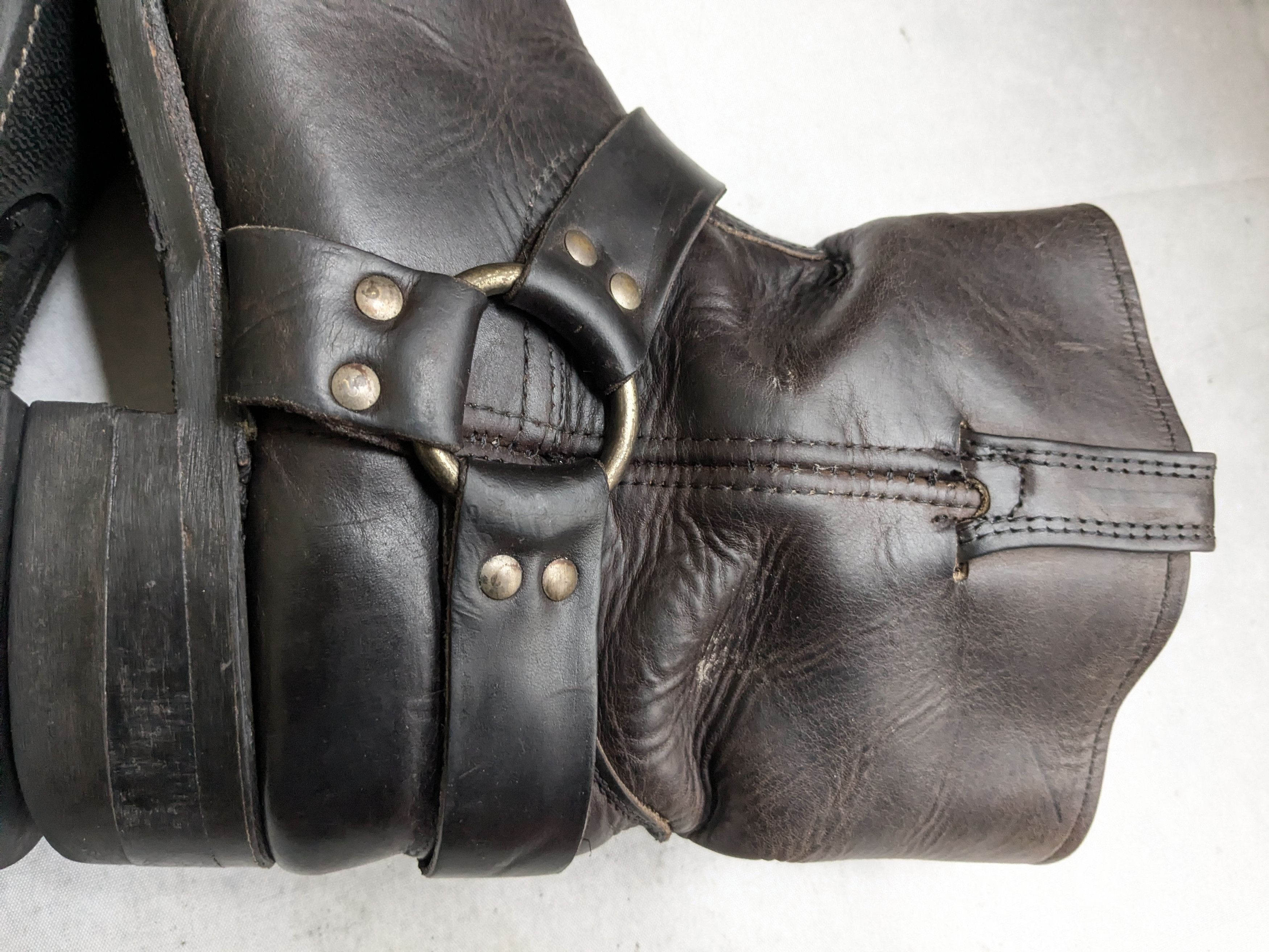 Frye Frye Harness Boots Brown 12 M Leather Strap Rubber Size US 12 / EU 45 - 12 Thumbnail