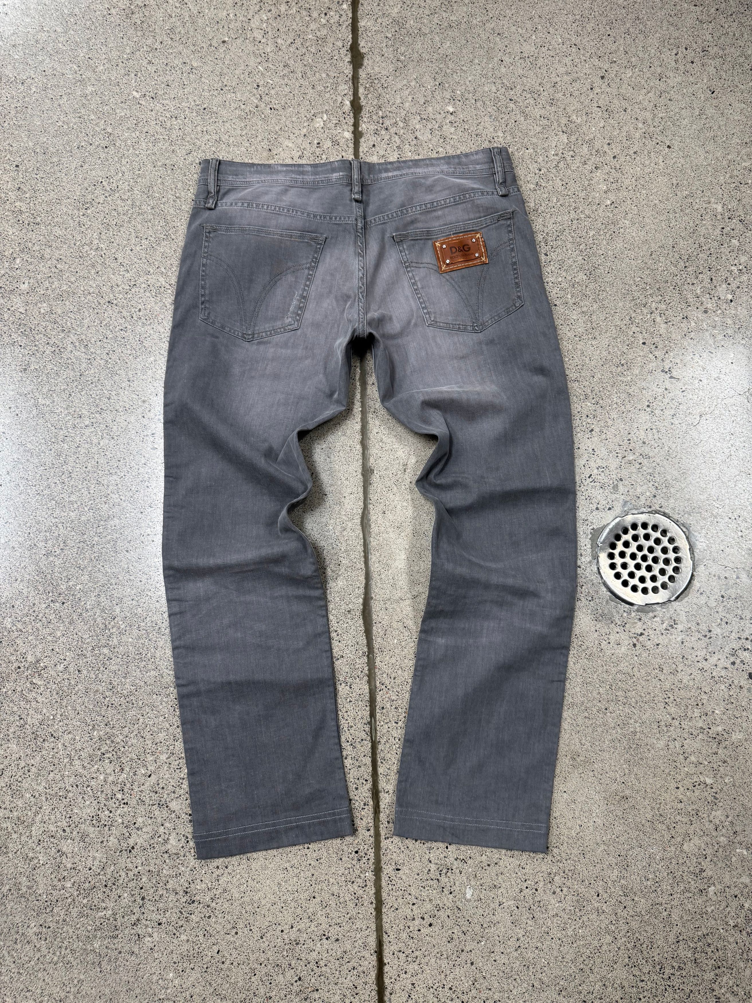 Dolce & Gabbana 2000s Dolce & Gabbana Washed Grey Skinny Denim Size US 34 / EU 50 - 4 Thumbnail