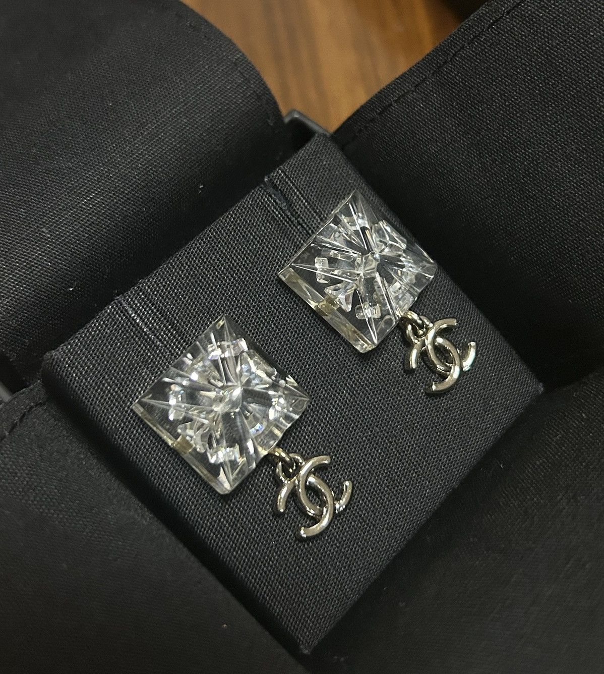 Chanel Chanel Resin Square Logo Earrings Size ONE SIZE - 2 Thumbnail
