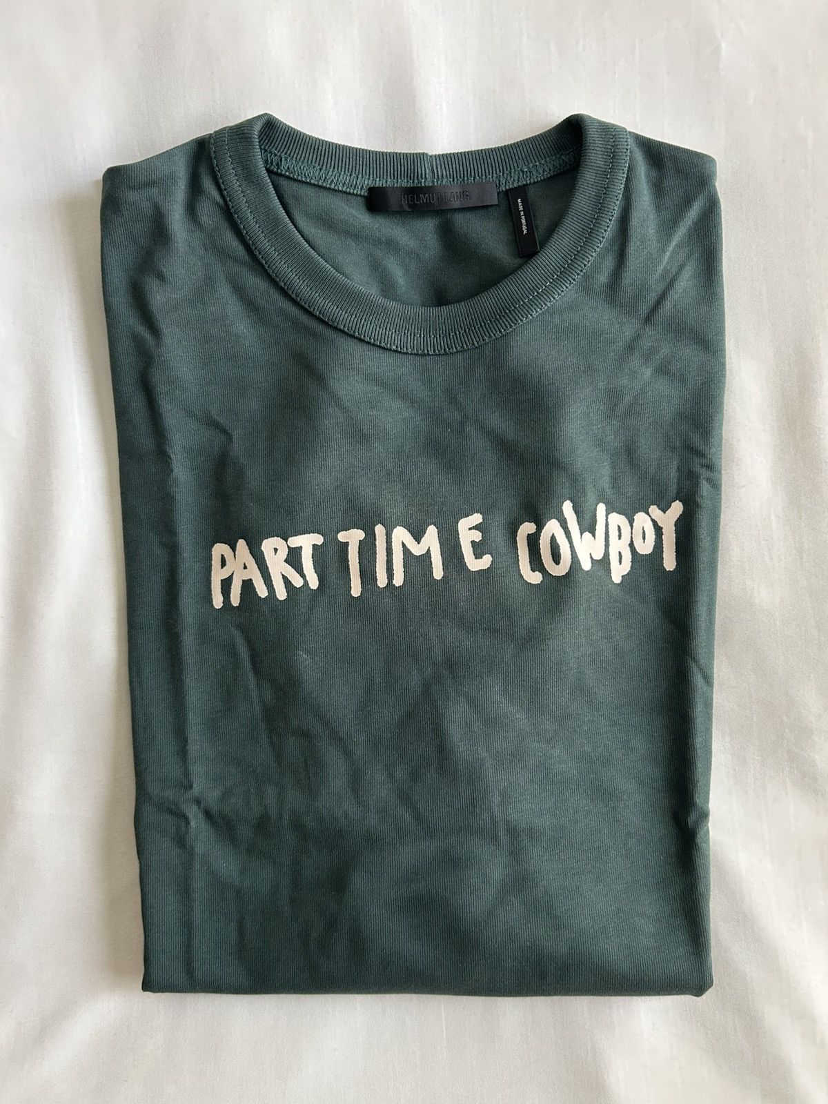 Helmut Lang Helmut Lang Green Scribbled Cowboy Shirt Part Time Size US S / EU 44-46 / 1 - 1 Thumbnail