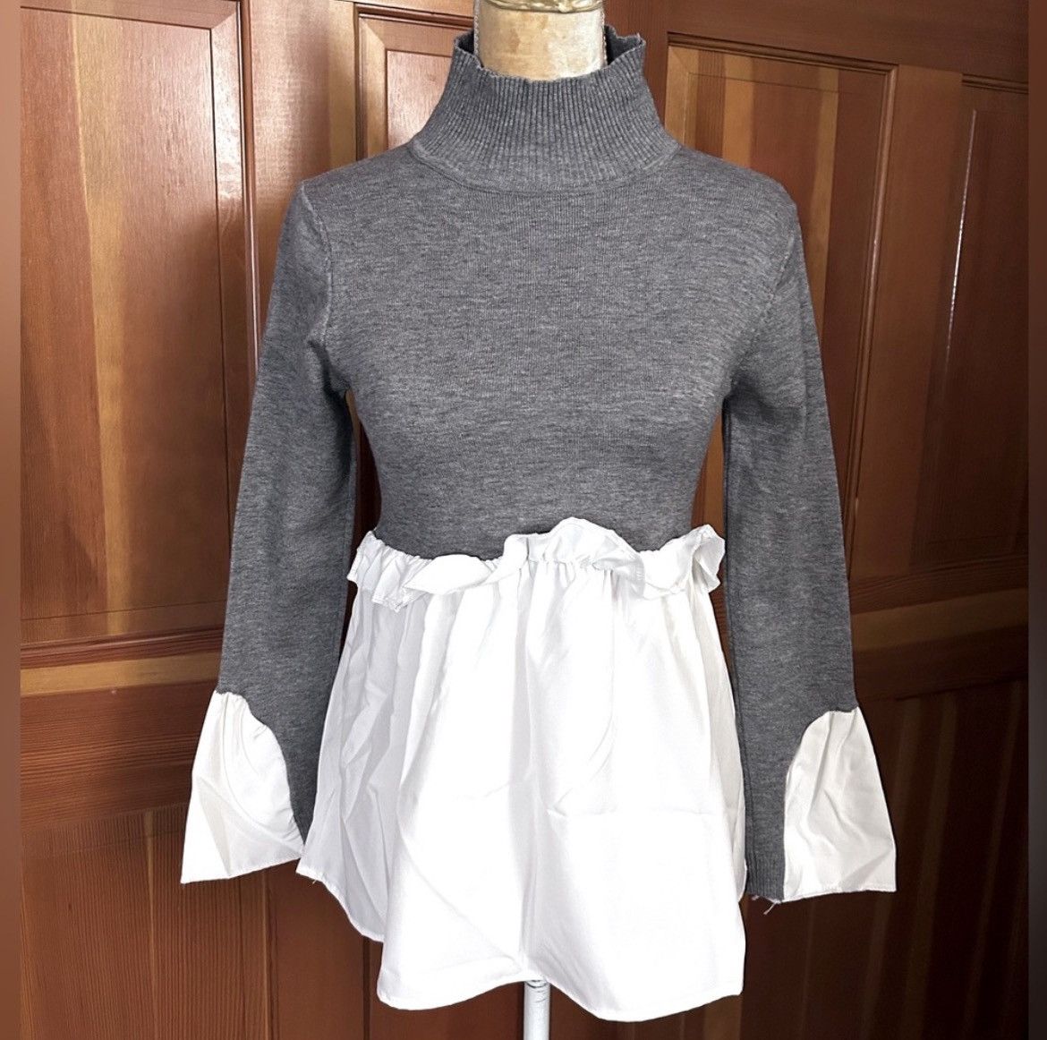 Designer × Other NWT, Lavishly Paris Womens Ladies 2 in 1 Layered Blouse Size M / US 6-8 / IT 42-44 - 2 Thumbnail