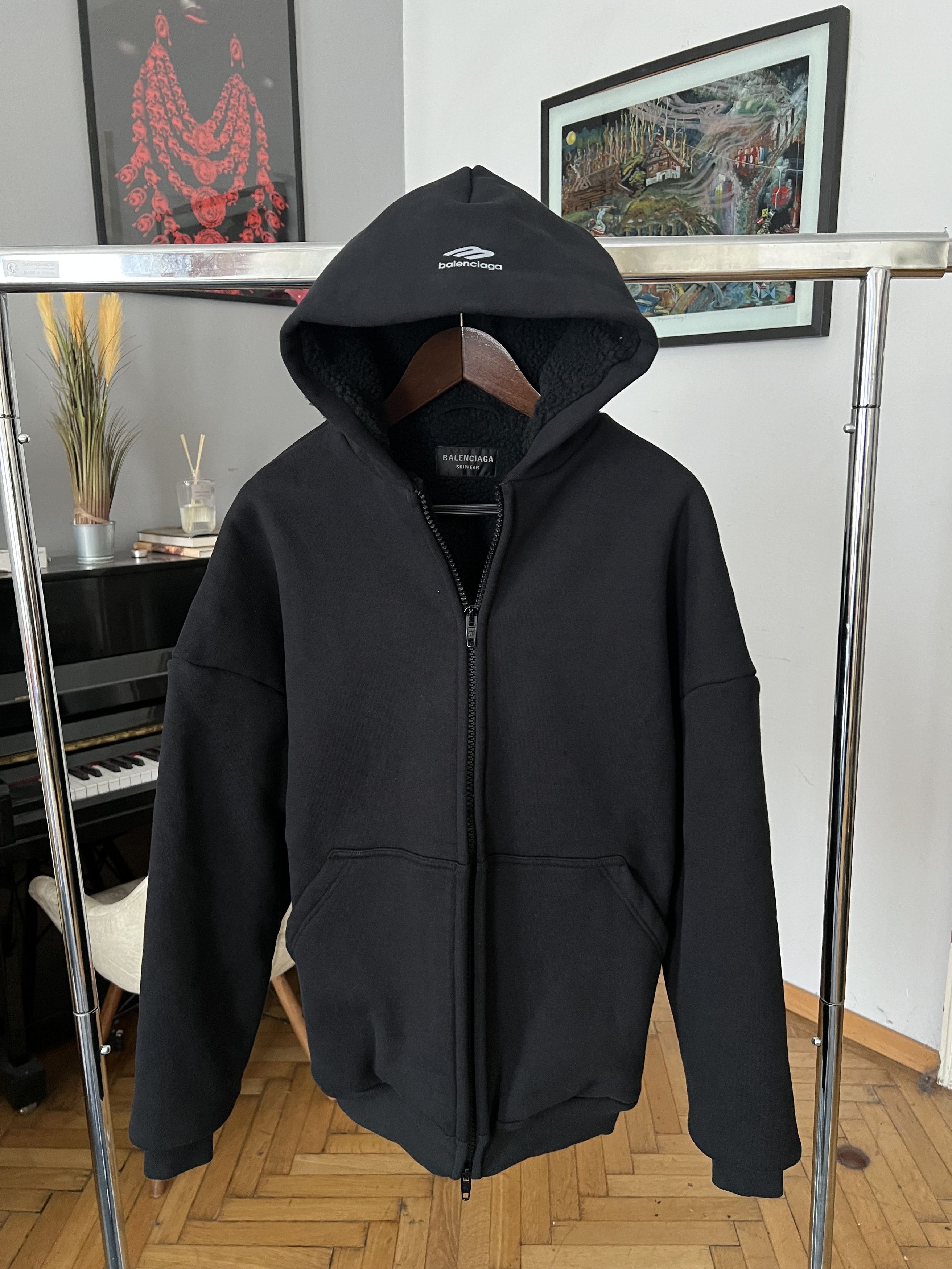 Balenciaga Balenciaga FW23 Heavy Metal Outerwear Zip Up Hoodie
