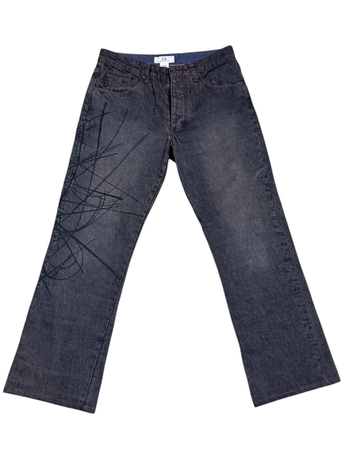 Armani Exchange Armani Exchange Men’s Scribble Jeans – Black – Size 31 Size US 31 - 1 Thumbnail