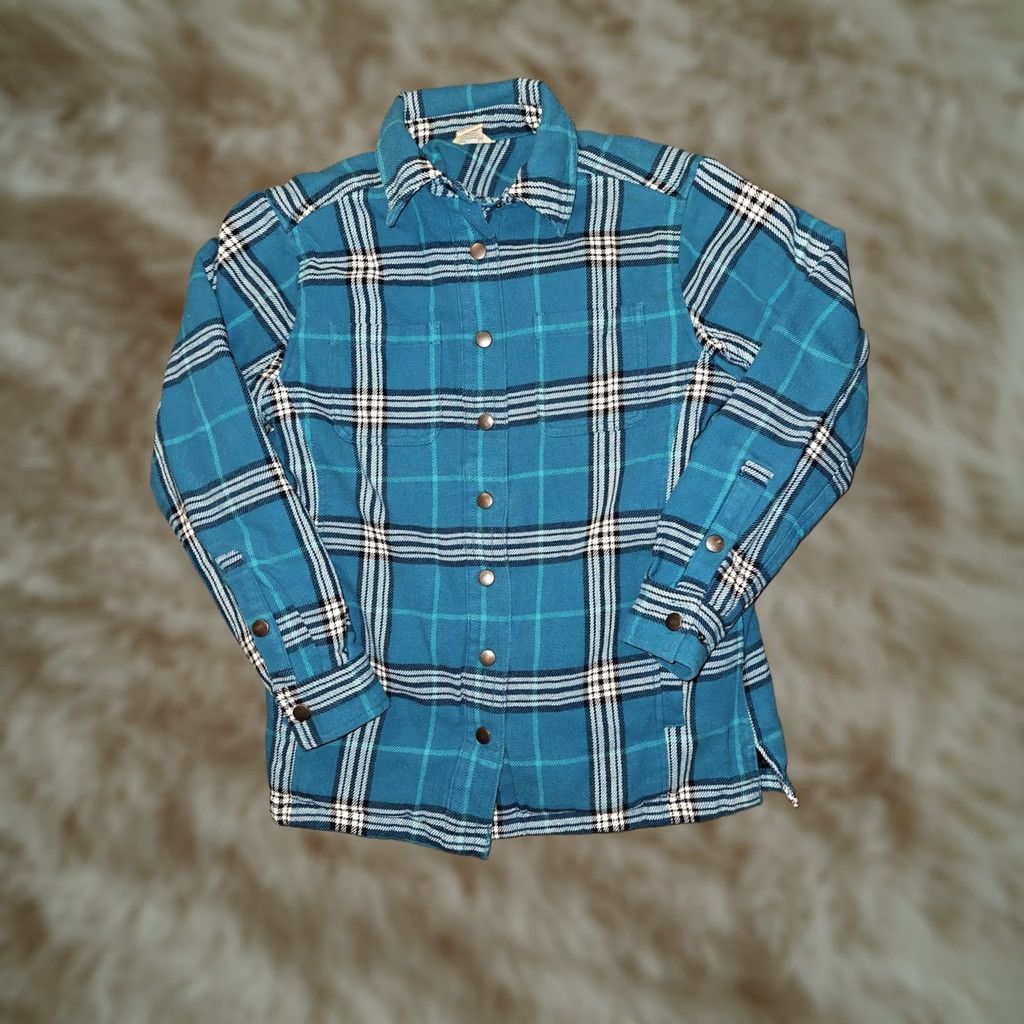 Altea Duluth Trading Flannel Jacket Women's XS Teal Plaid Quilted Snap Insulated Size XS / US 0-2 / IT 36-38 - 1 Thumbnail