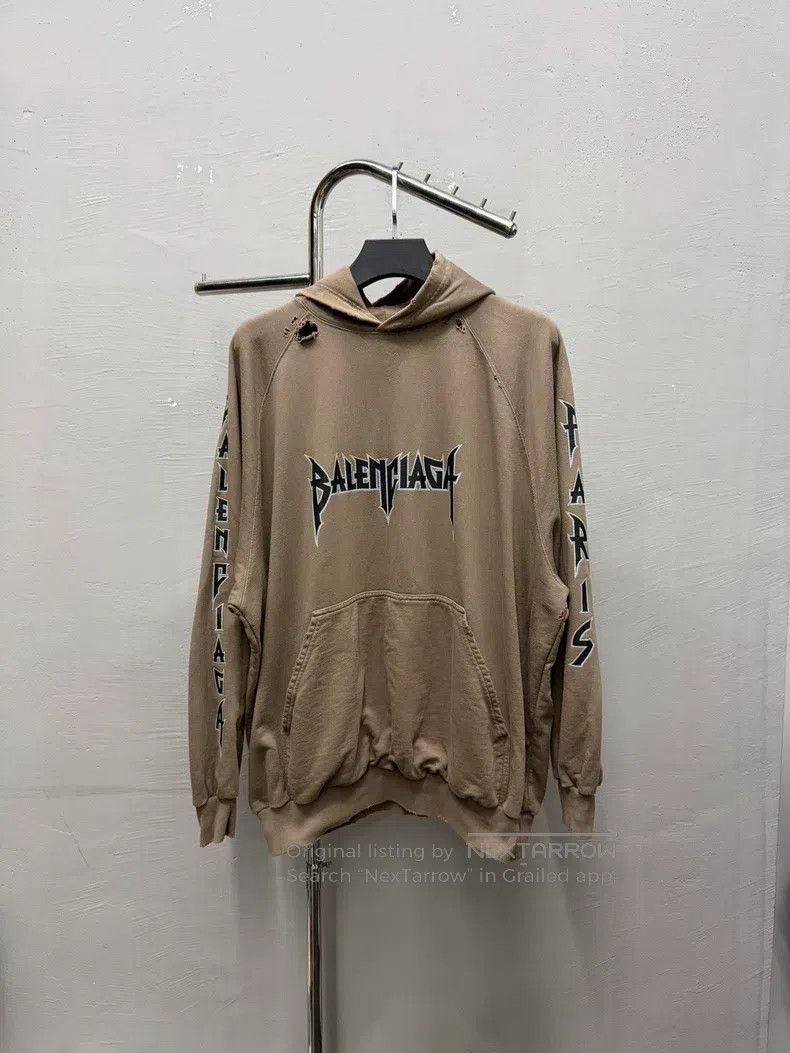 Balenciaga Balenciaga Flame tear-away print hooded sweatshirt Size US S / EU 44-46 / 1 - 1 Thumbnail