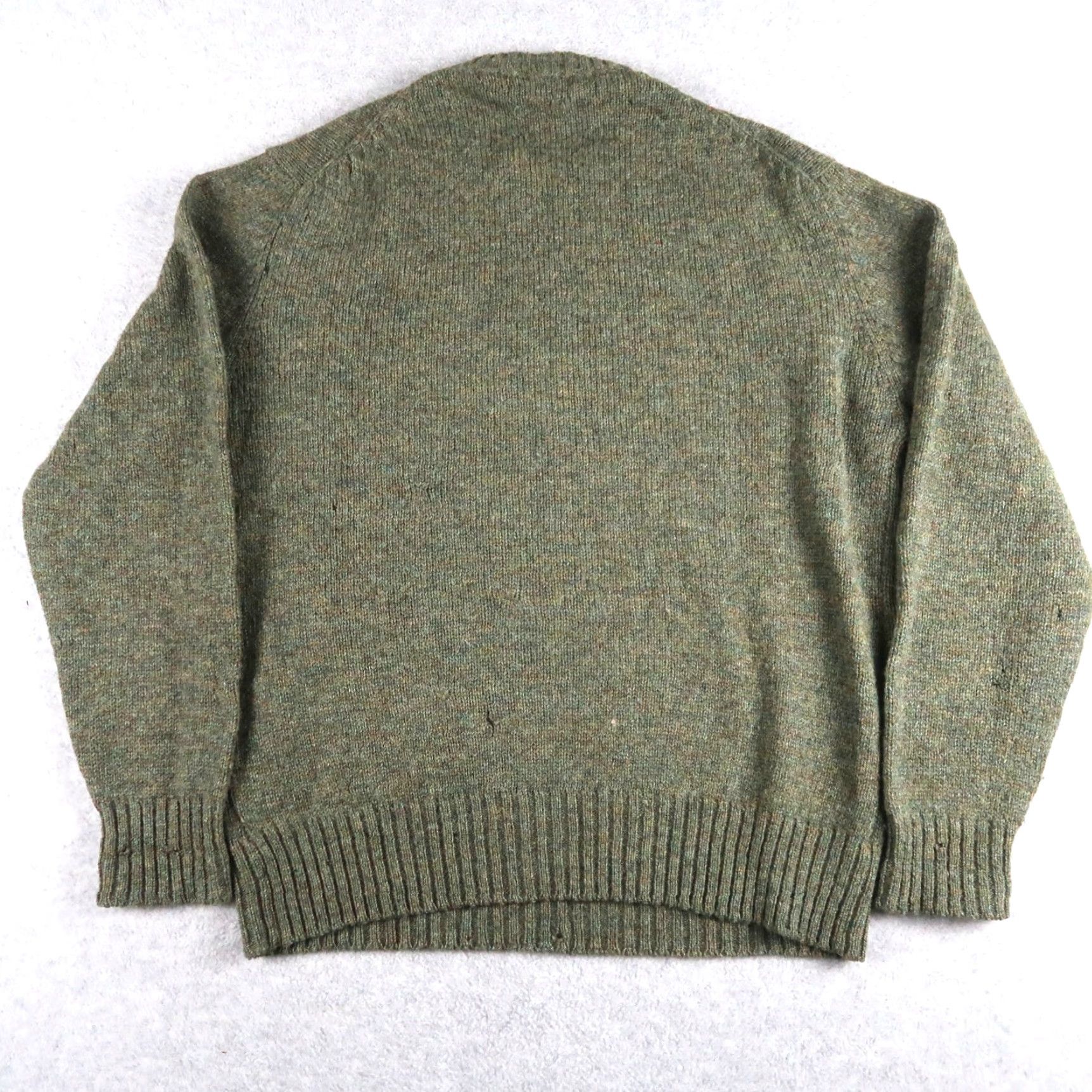 Bill Blass VINTAGE 80s Bill Blass Wool Sweater XL Distressed Green Pullover Unisex Size US XL / EU 56 / 4 - 2 Thumbnail
