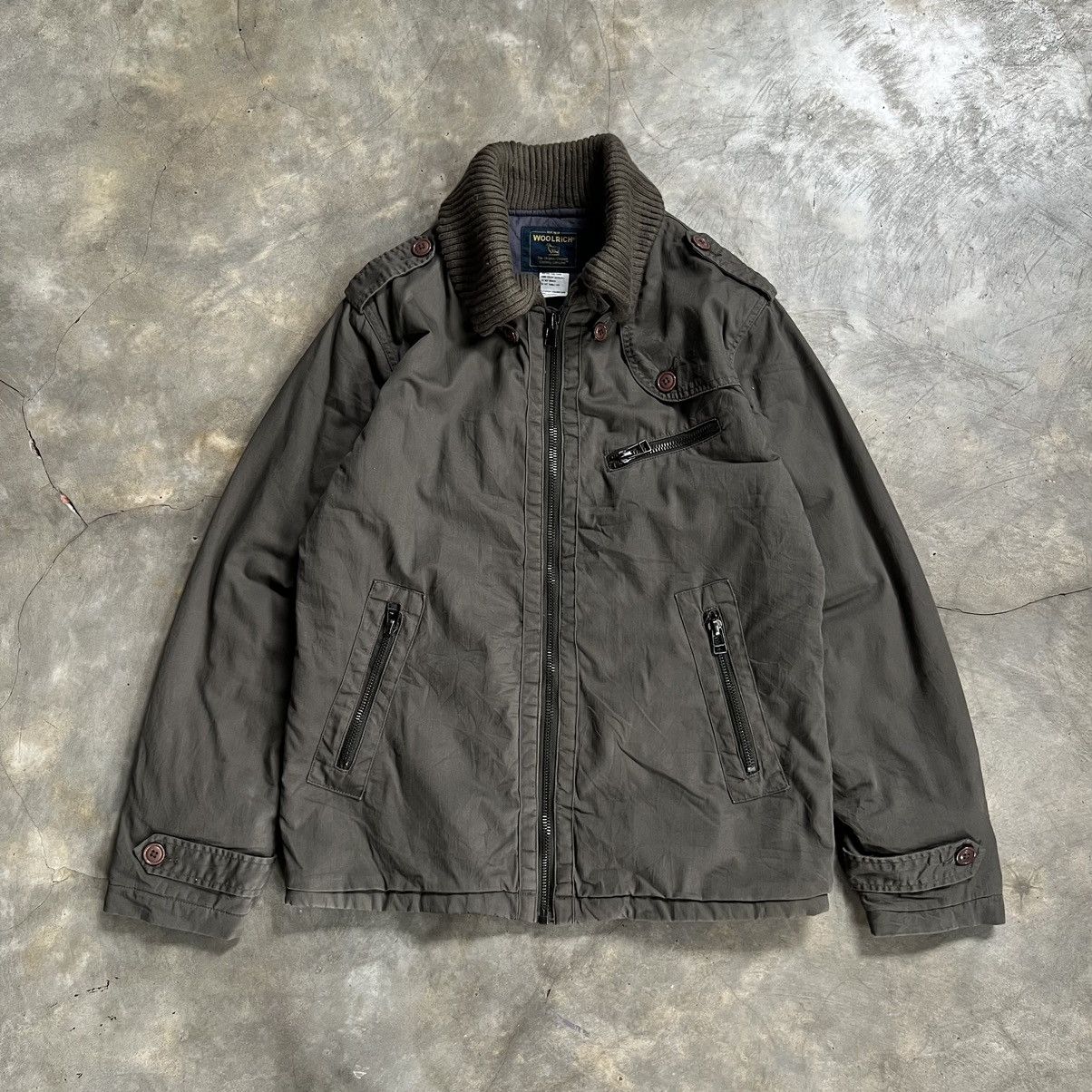 Woolrich Woolen Mills Woolrich Millitary Zip Pocket Jacket Size US L / EU 52-54 / 3 - 1 Thumbnail