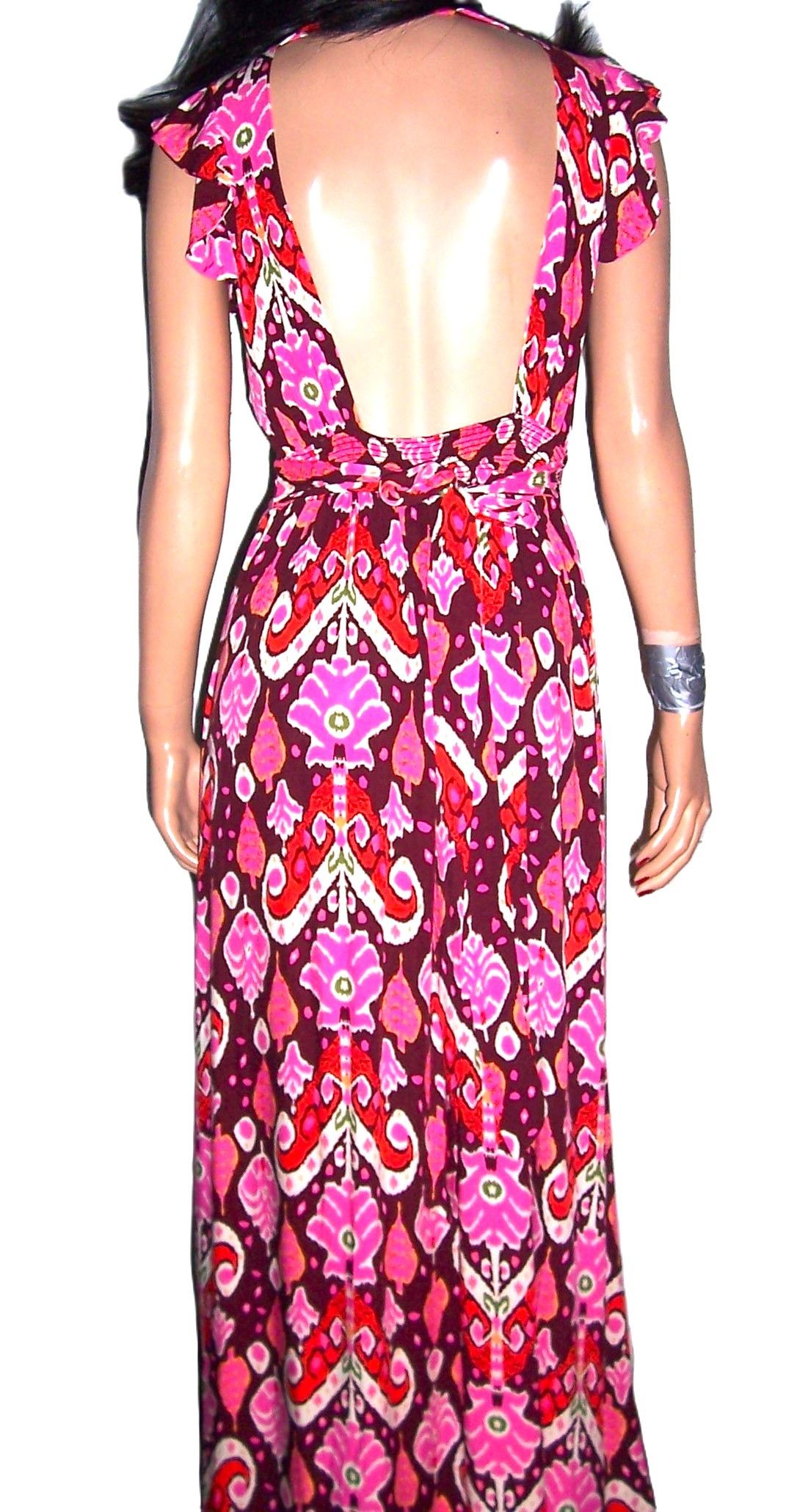 Other Maaji Pink Red Floral Boho Maxi Dress M Size M / US 6-8 / IT 42-44 - 6 Thumbnail