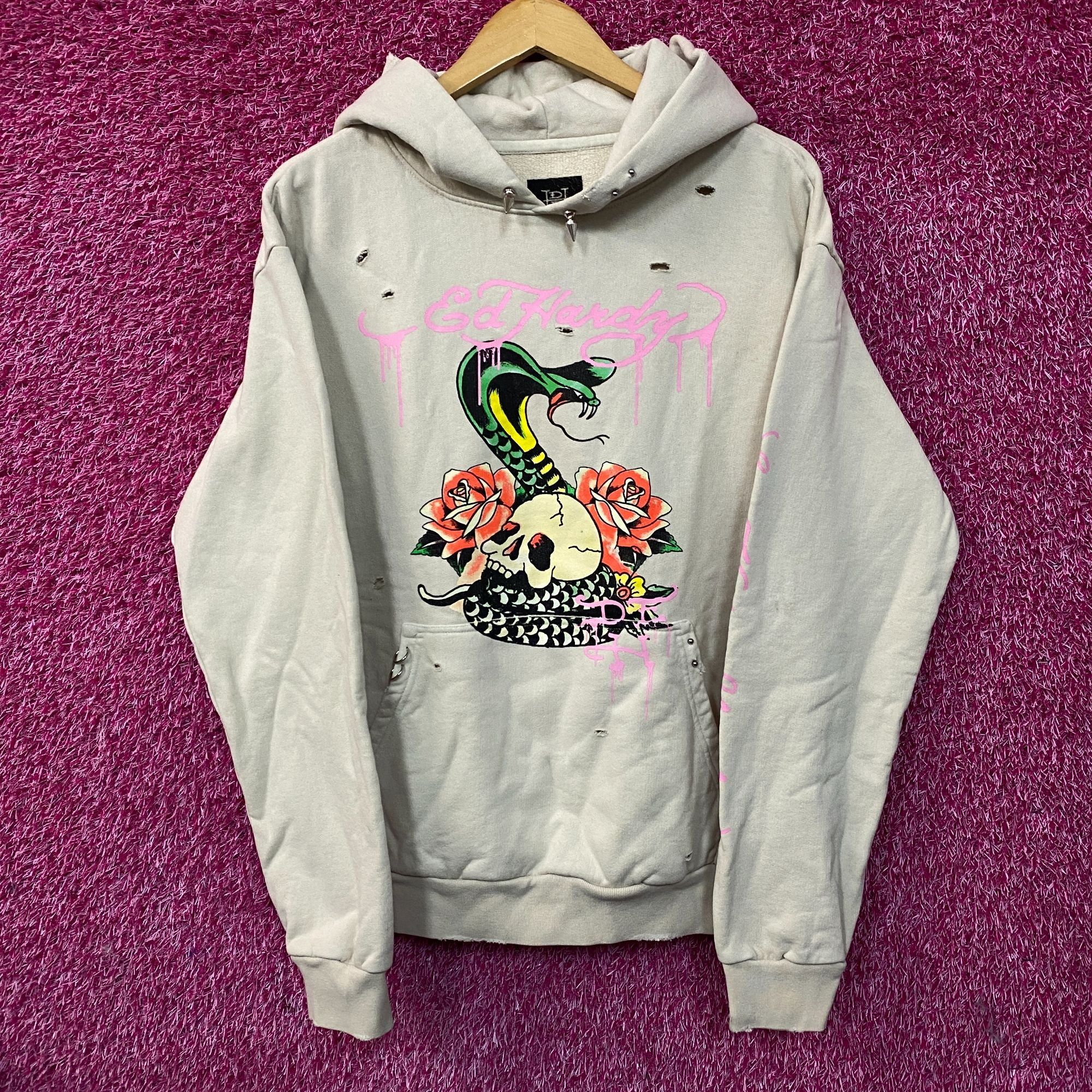 Ed Hardy Ed Hardy UO Exclusive Snake Embellished Hoodie Small Size S / US 4 / IT 40 - 1 Thumbnail