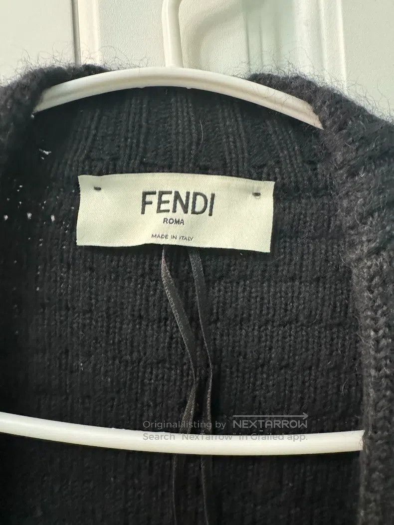 Fendi Fendi Black open-front sweater jacket Size S / US 4 / IT 40 - 2 Thumbnail